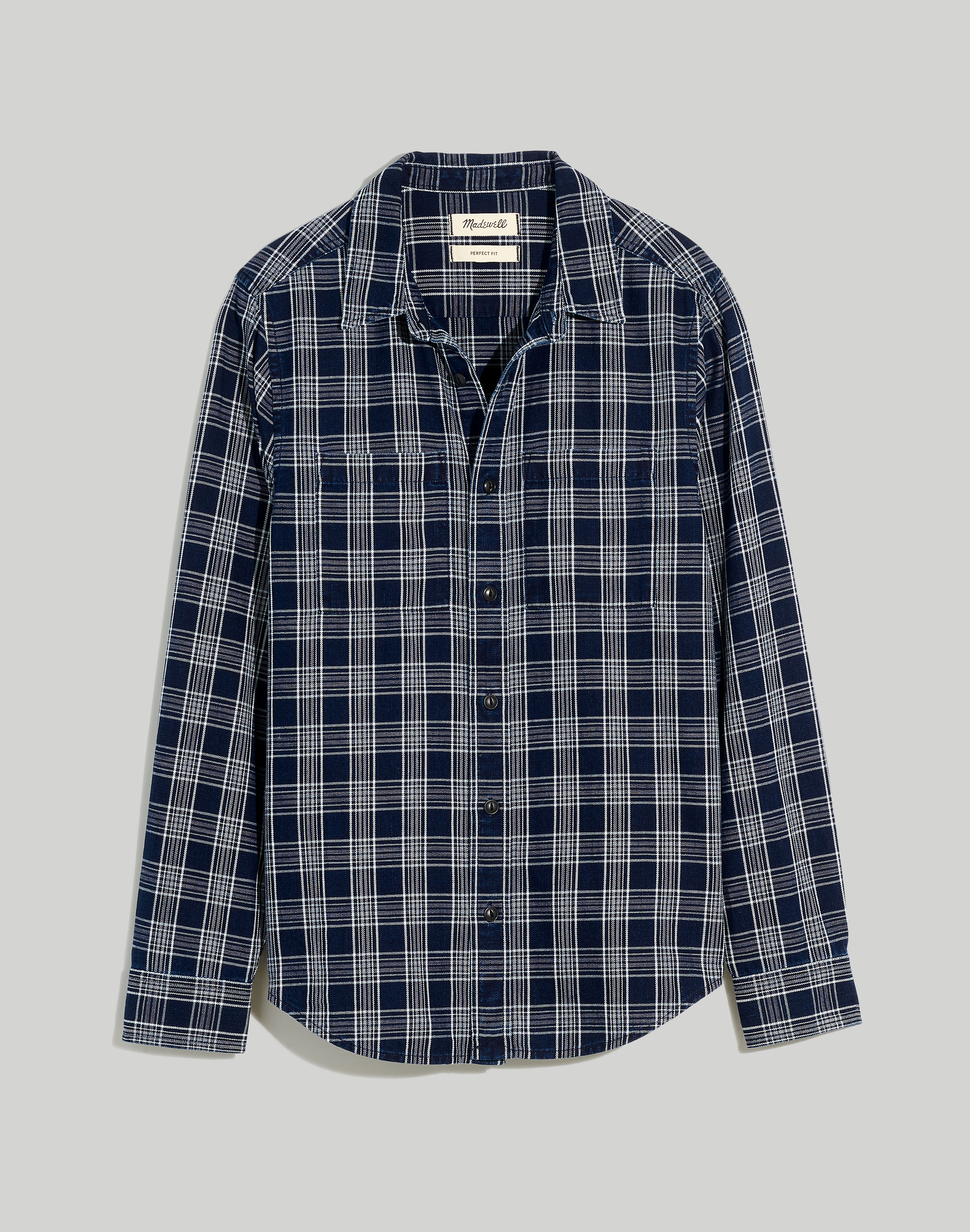Perfect Long-Sleeve Shirt in Hopson Plaid