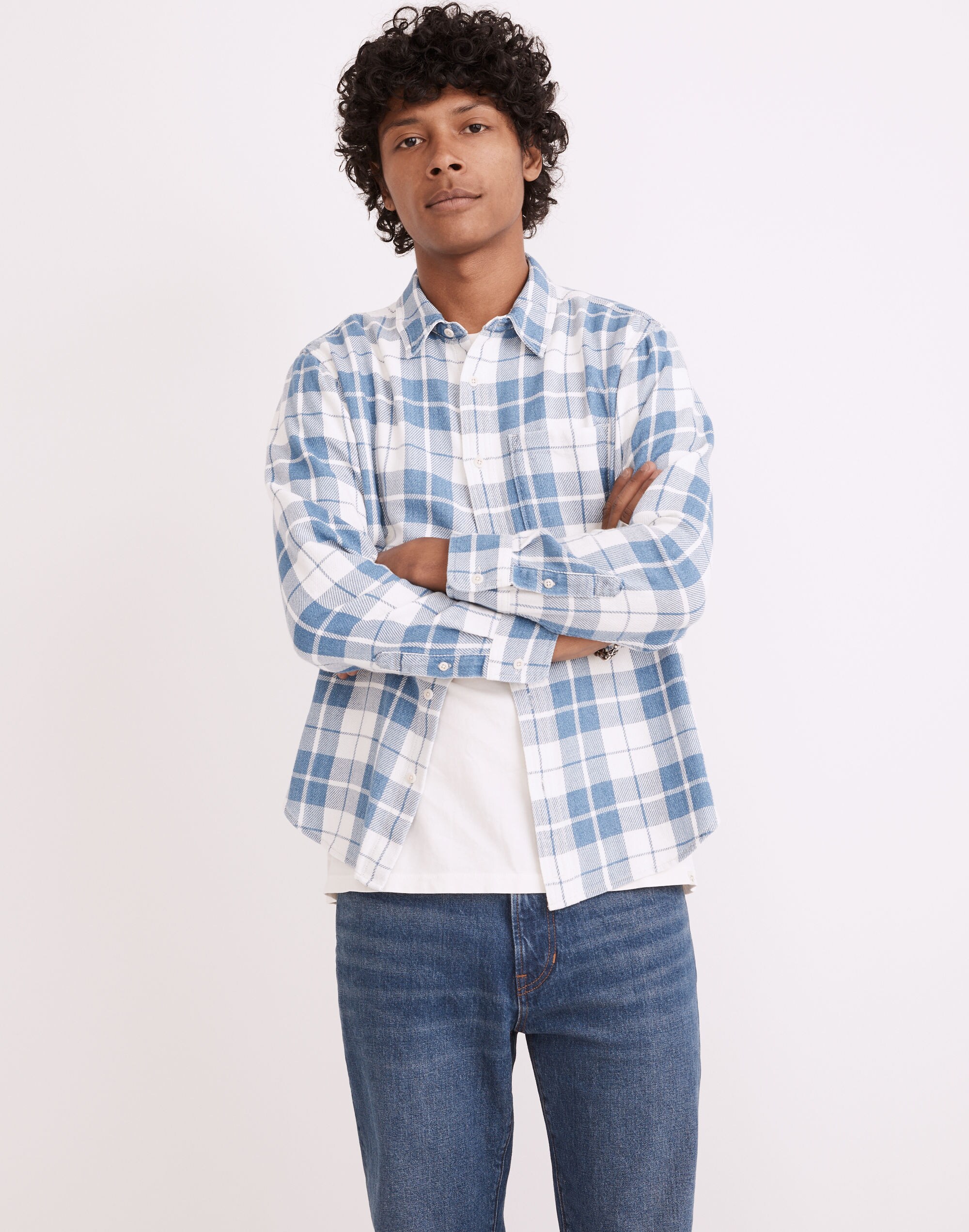Easy Long-Sleeve Shirt in Lonnie Plaid