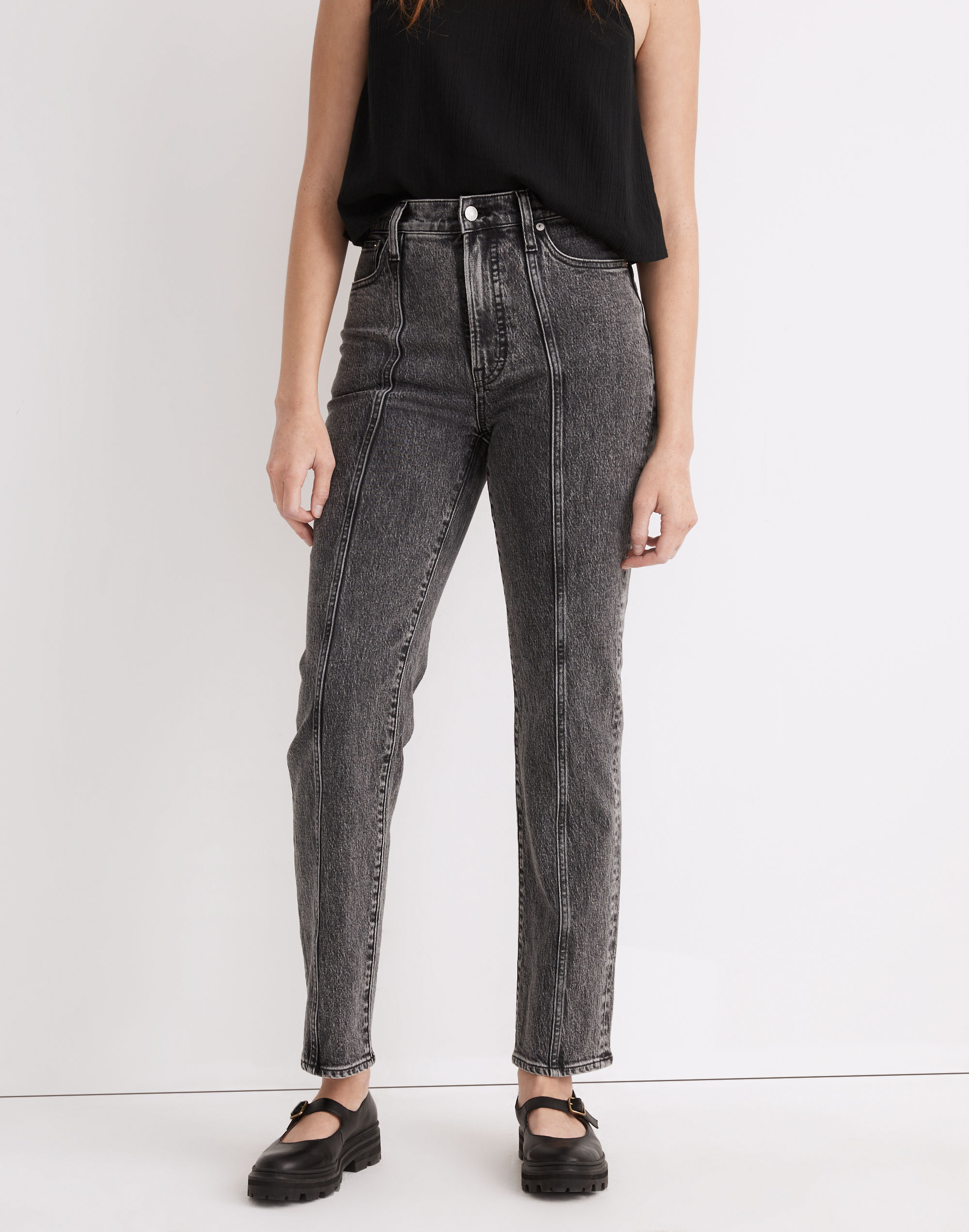 The Perfect Vintage Straight Jean in Meaford Wash: Seamed Edition