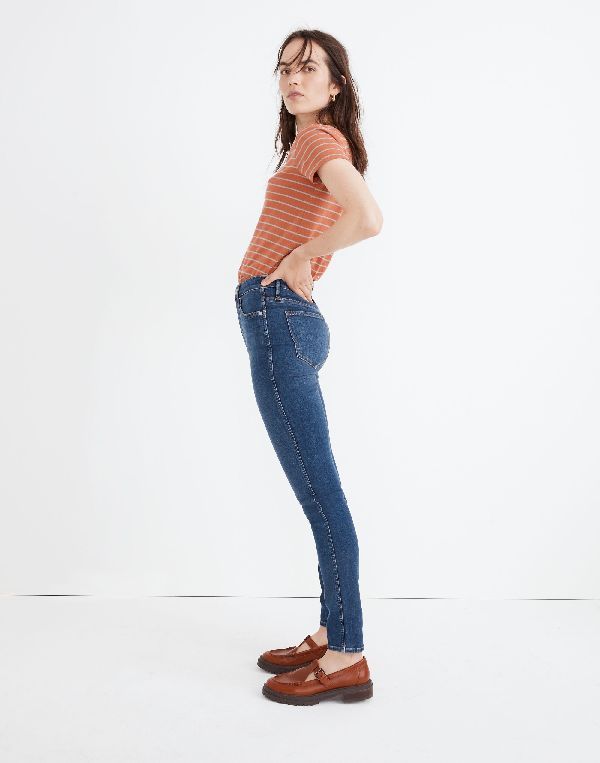 Petite 10" High-Rise Skinny Jeans in Coronet Wash