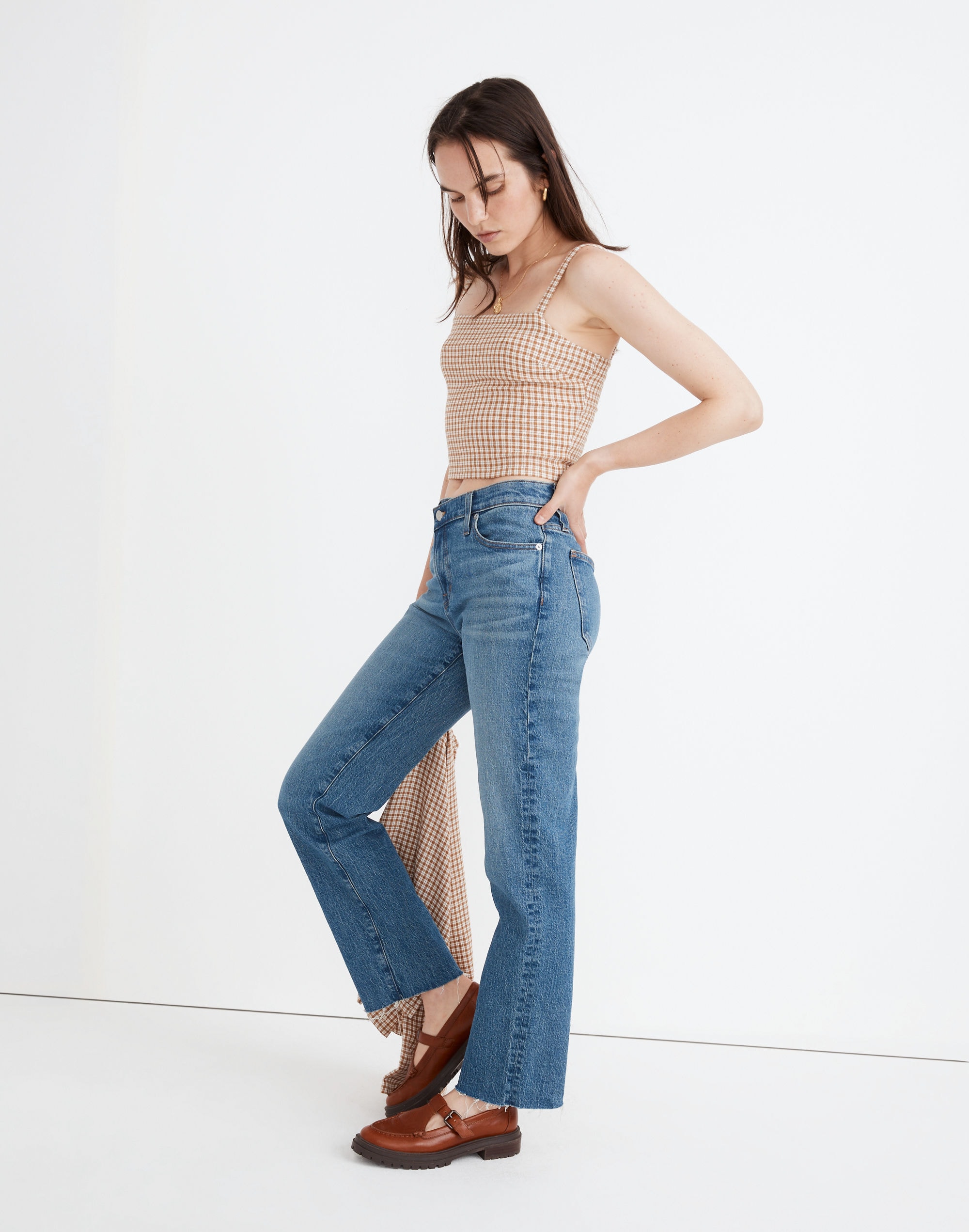 The Mid-Rise Perfect Vintage Straight Jean in Edgerton Wash: Criss Cross Edition in edgerton wash image 2