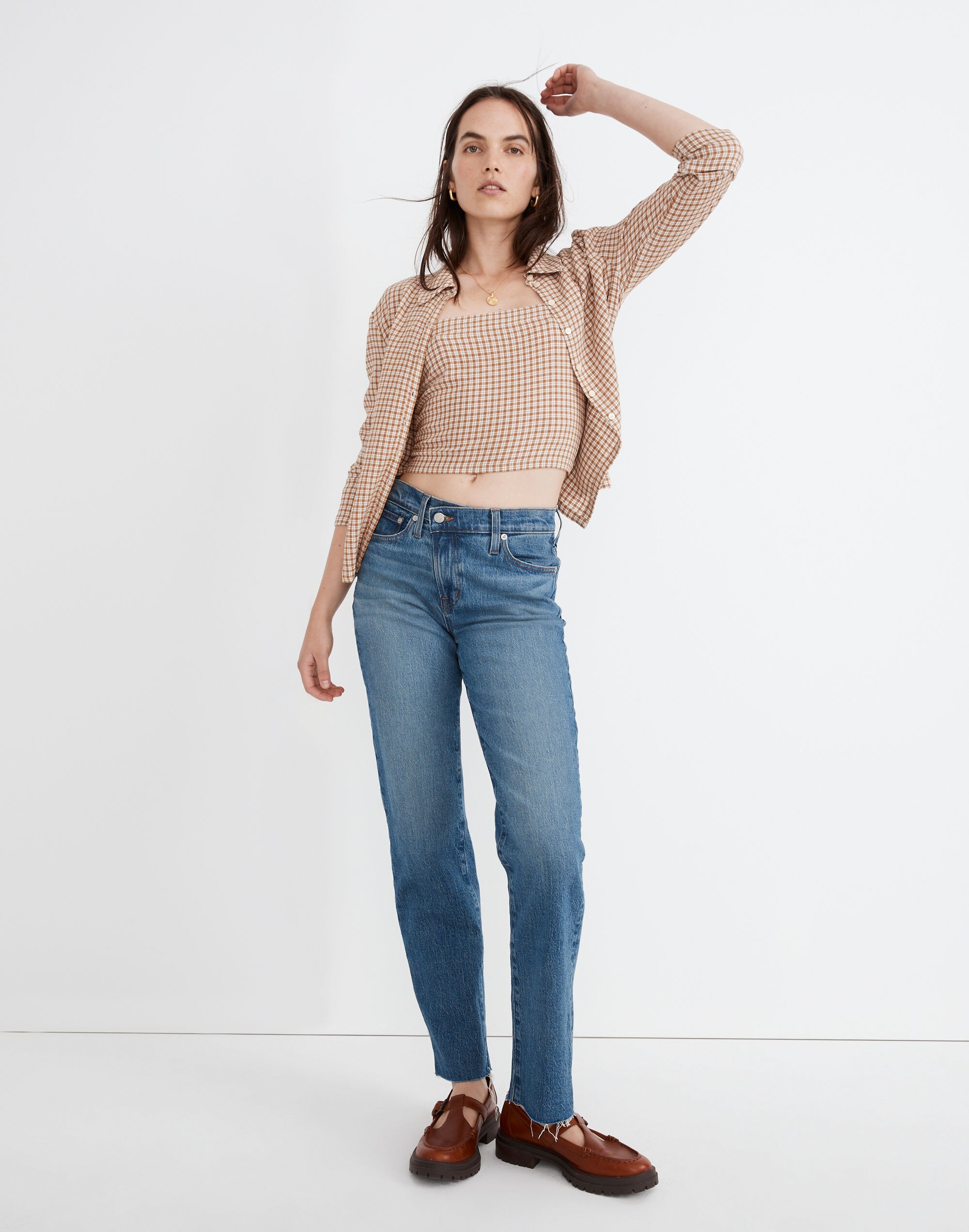 The Mid-Rise Perfect Vintage Straight Jean in Edgerton Wash: Criss Cross Edition in edgerton wash image 1