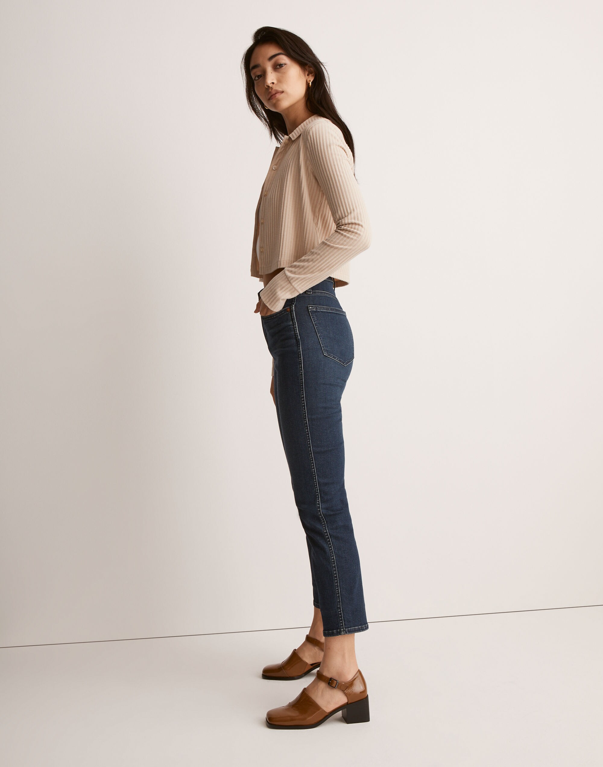 Mid-Rise Stovepipe Jeans in Dahill Wash