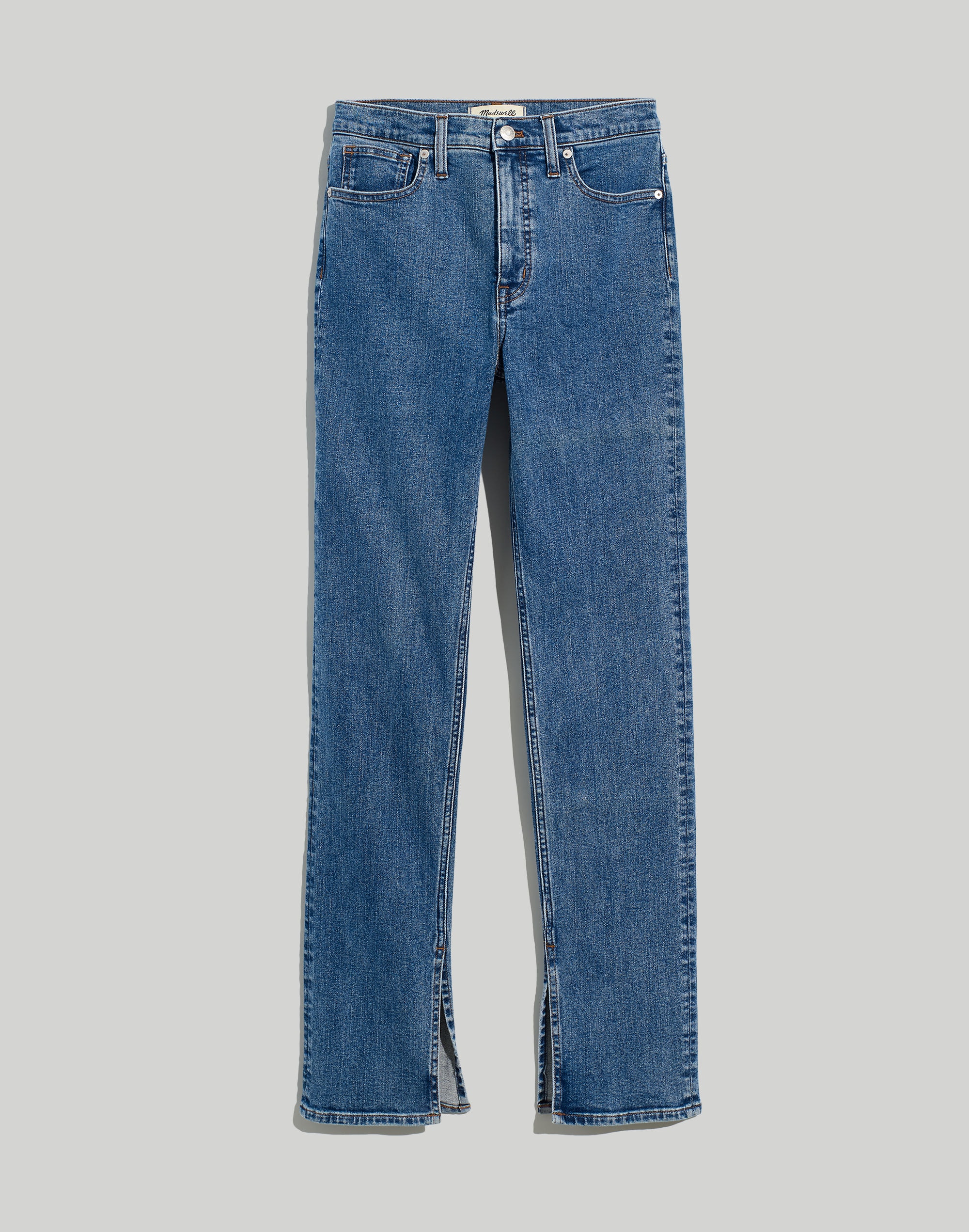 Mid-Rise Stovepipe Jeans in Knowland Wash: Slit-Hem Edition