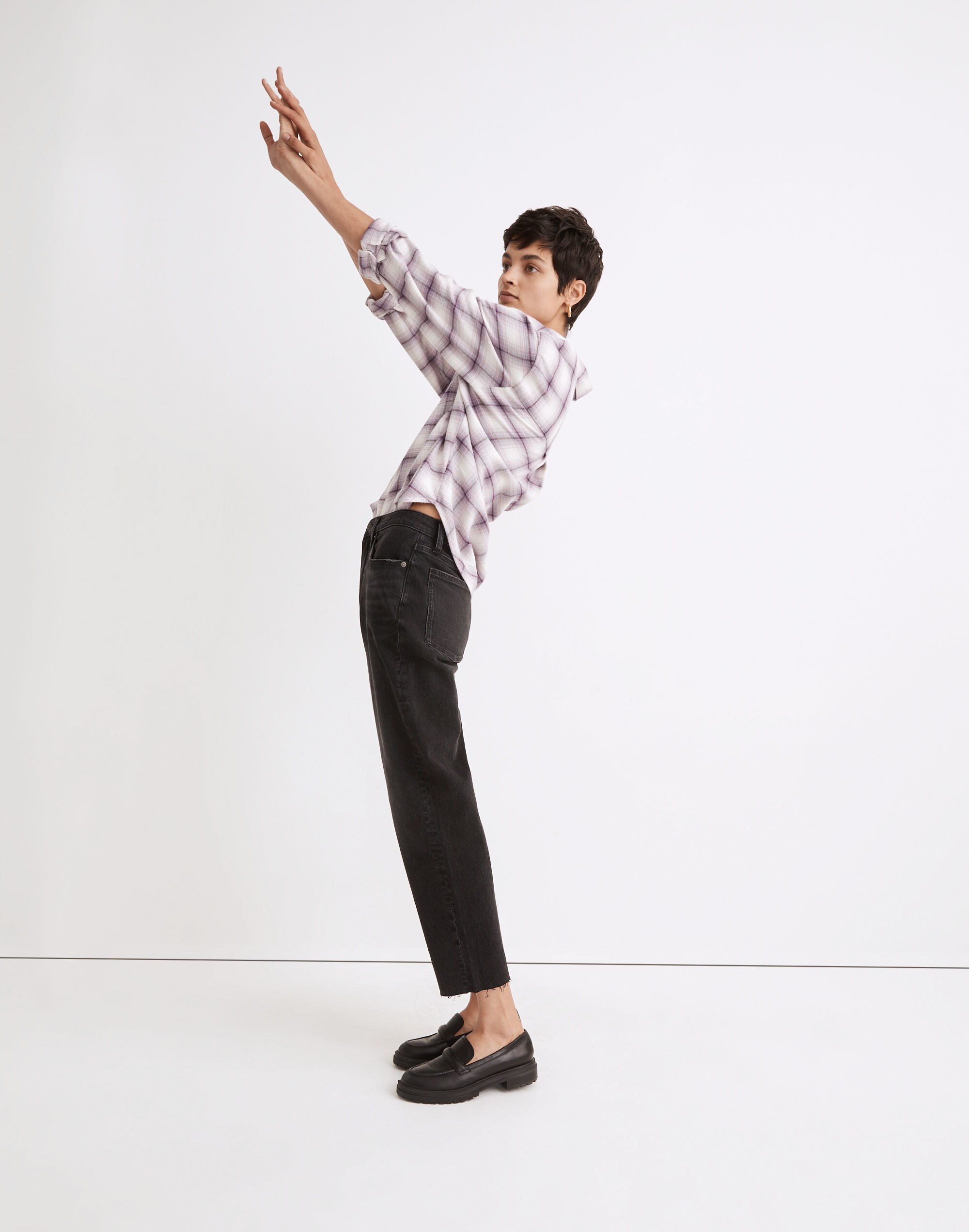 Petite Balloon Jeans in Biscayne Wash: Raw-Hem Edition | Madewell