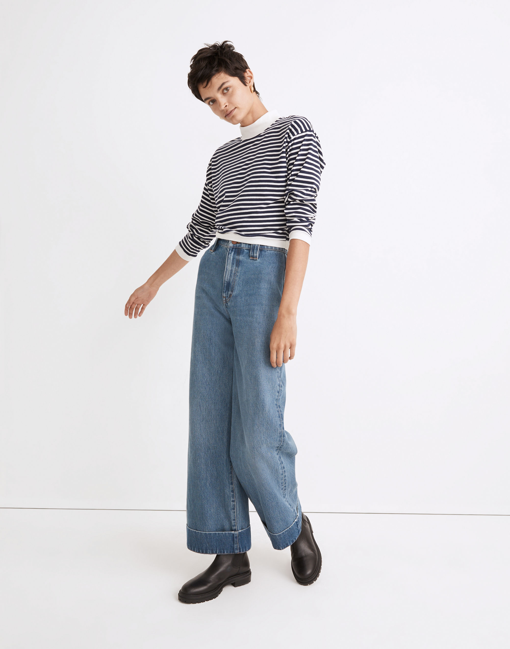 The Perfect Vintage Wide-Leg Jean in Traymore Wash