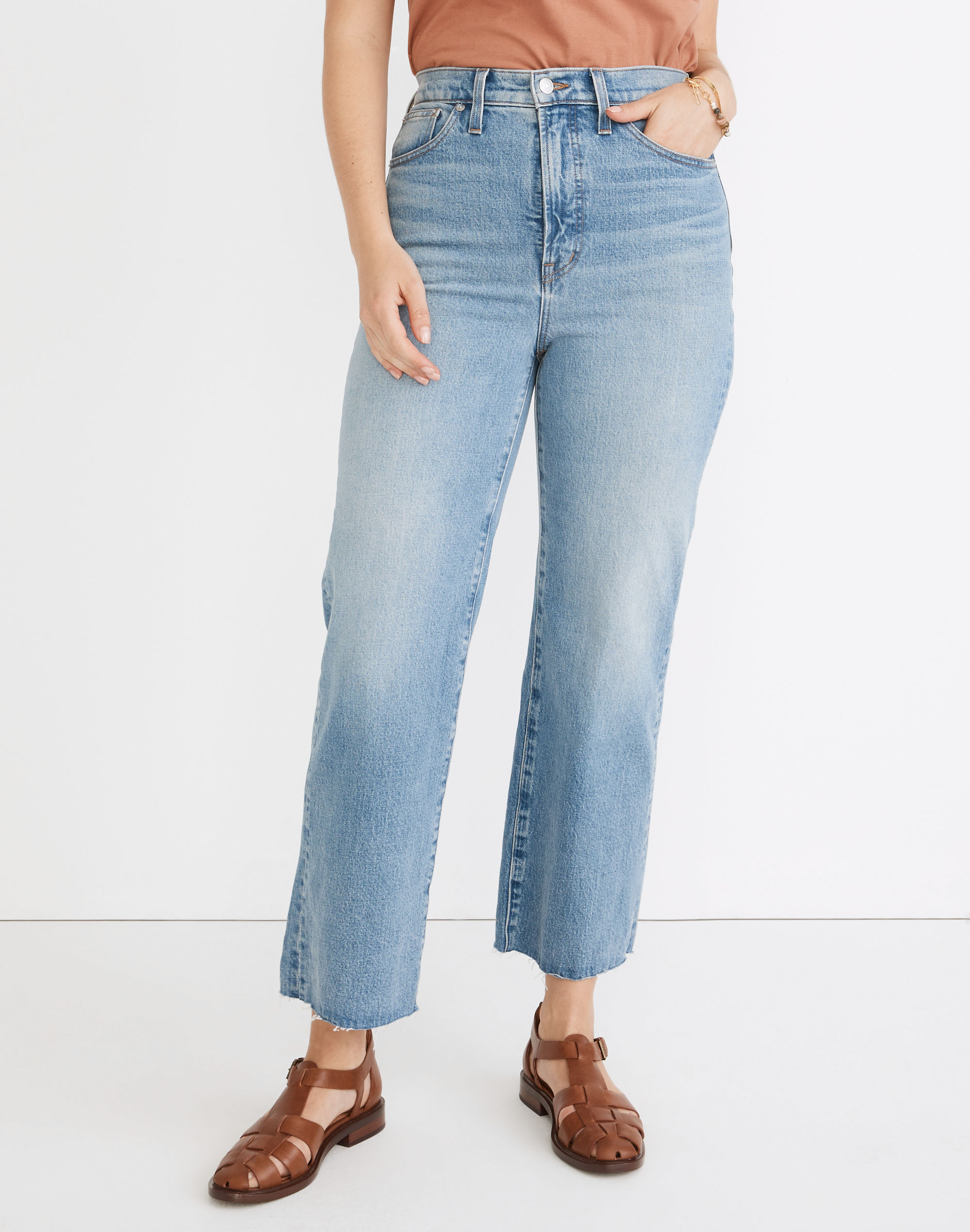 The Perfect Vintage Wide-Leg Crop Jean in Catlin Wash