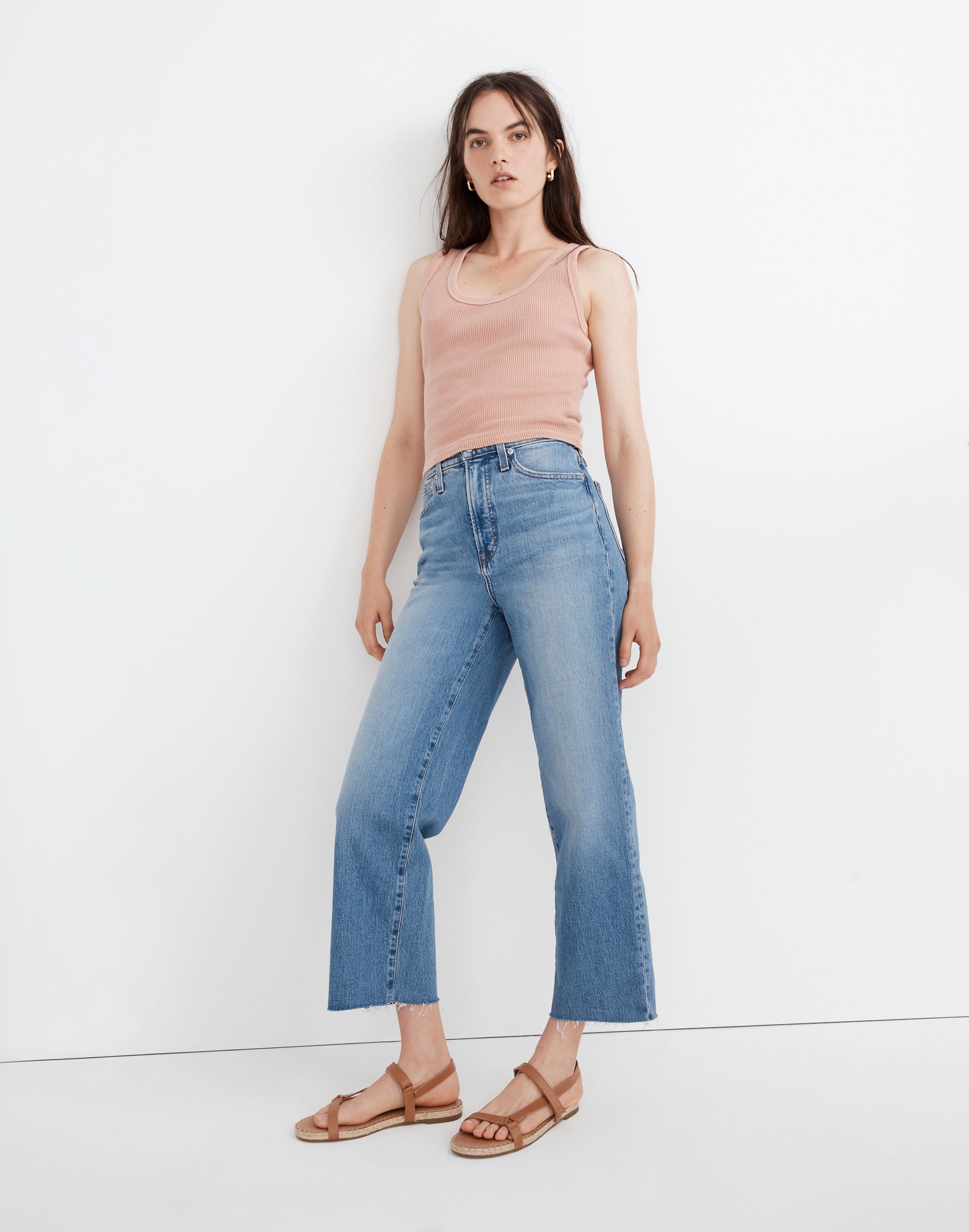 The Tall Perfect Vintage Wide-Leg Crop Jean in Catlin Wash