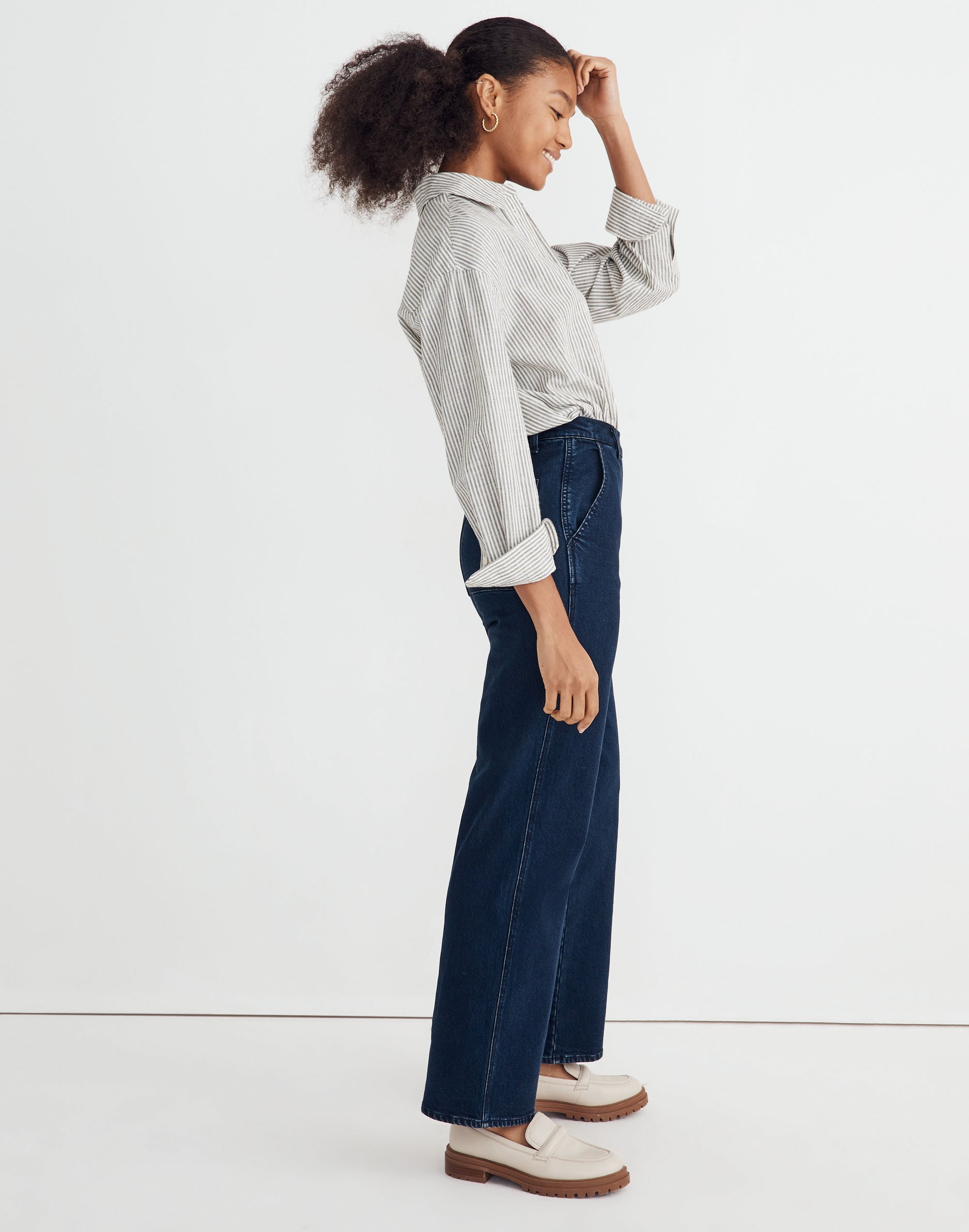 The Perfect Vintage Wide-Leg Jean in Bradley Wash: Retro Edition