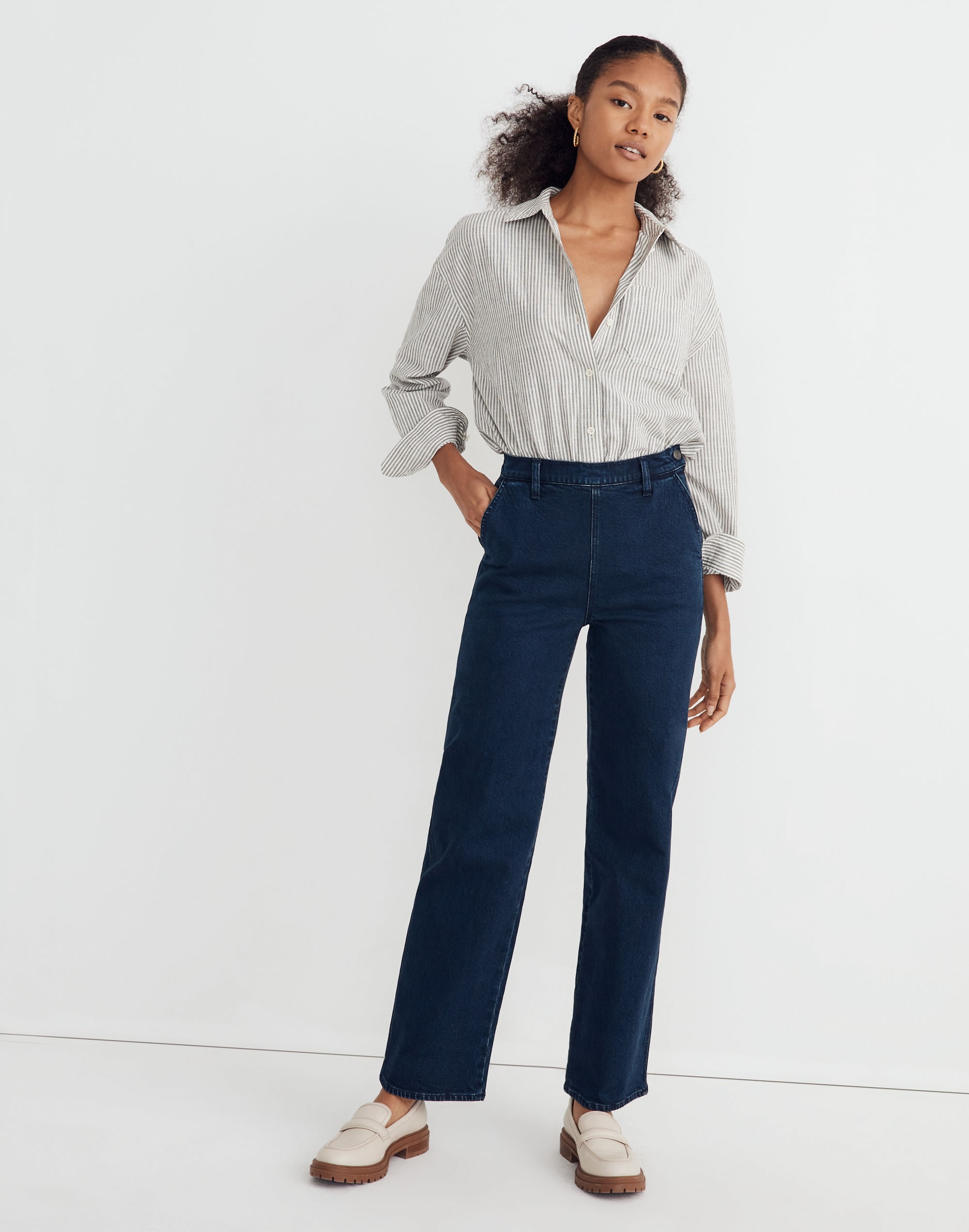 The Perfect Vintage Wide-Leg Jean in Bradley Wash: Retro Edition