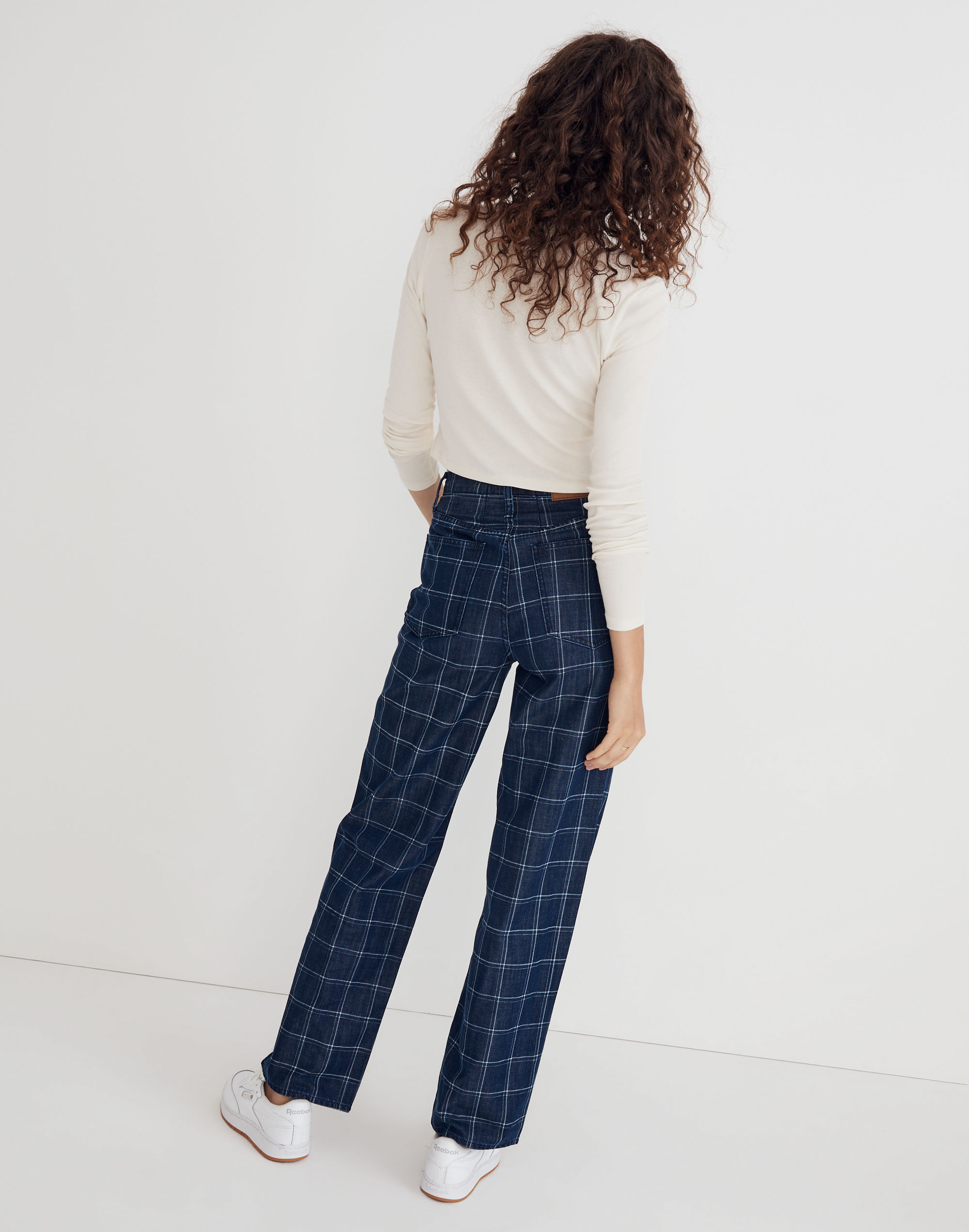 The Perfect Vintage Wide-Leg Jean in Windowpane
