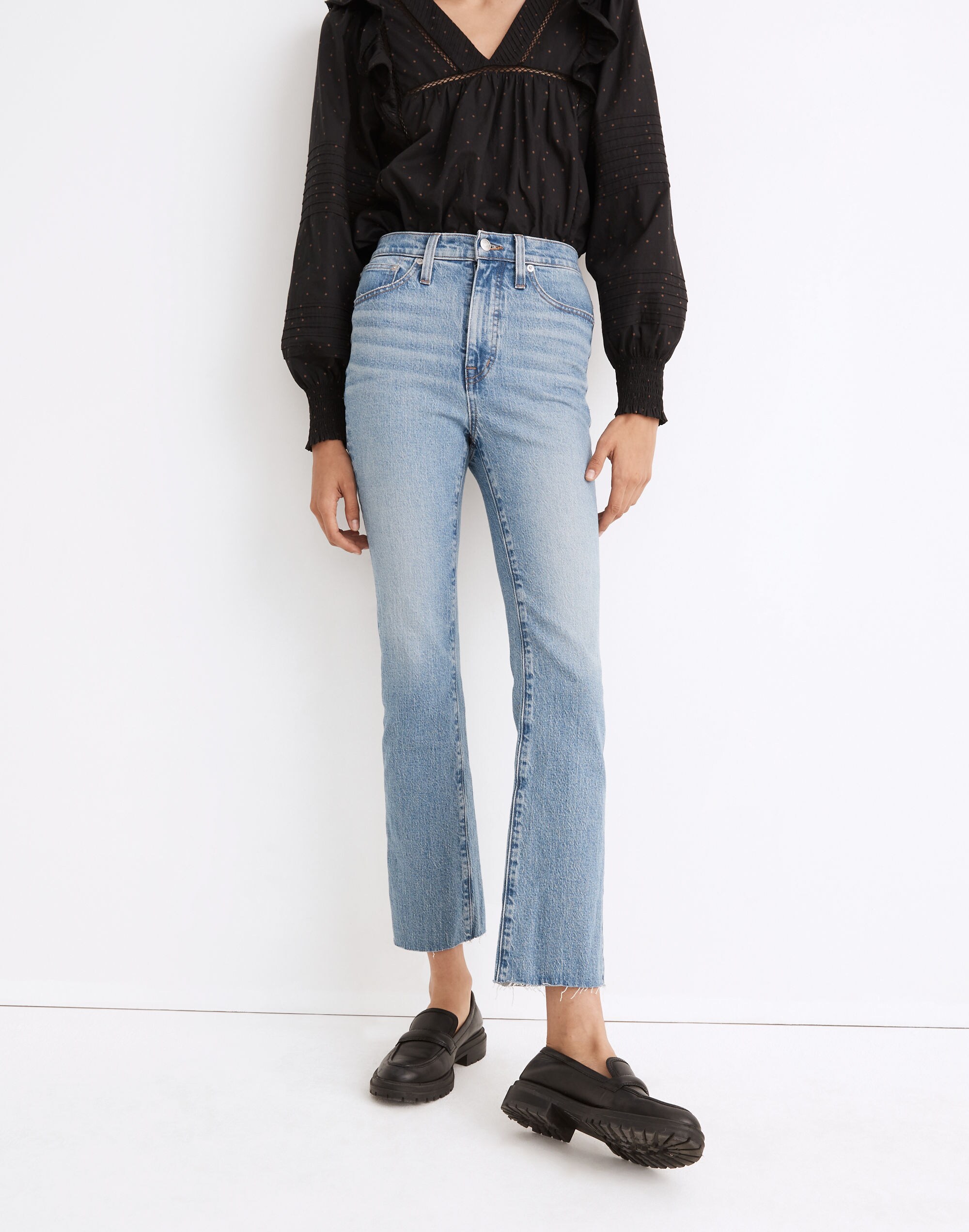 Petite Cali Demi-Boot Jeans in Enmore Wash: Raw-Hem Edition