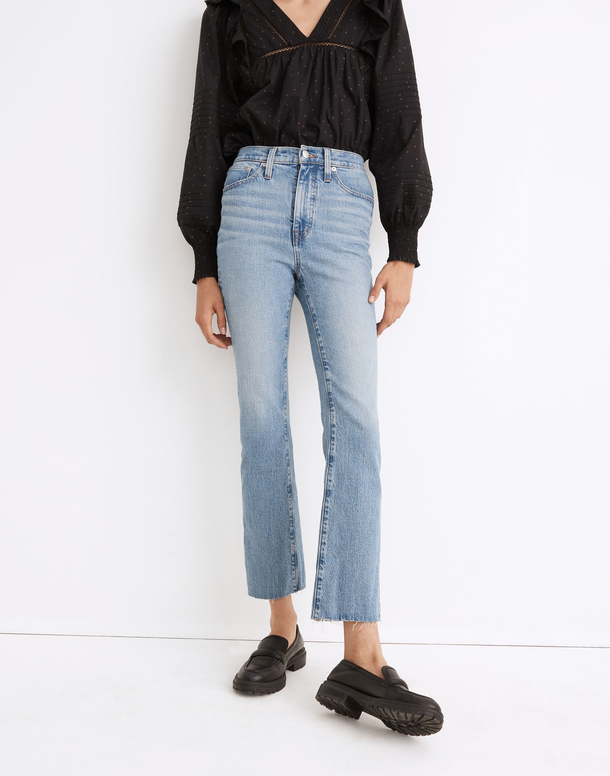 Cali Demi-Boot Jeans in Enmore Wash: Raw-Hem Edition