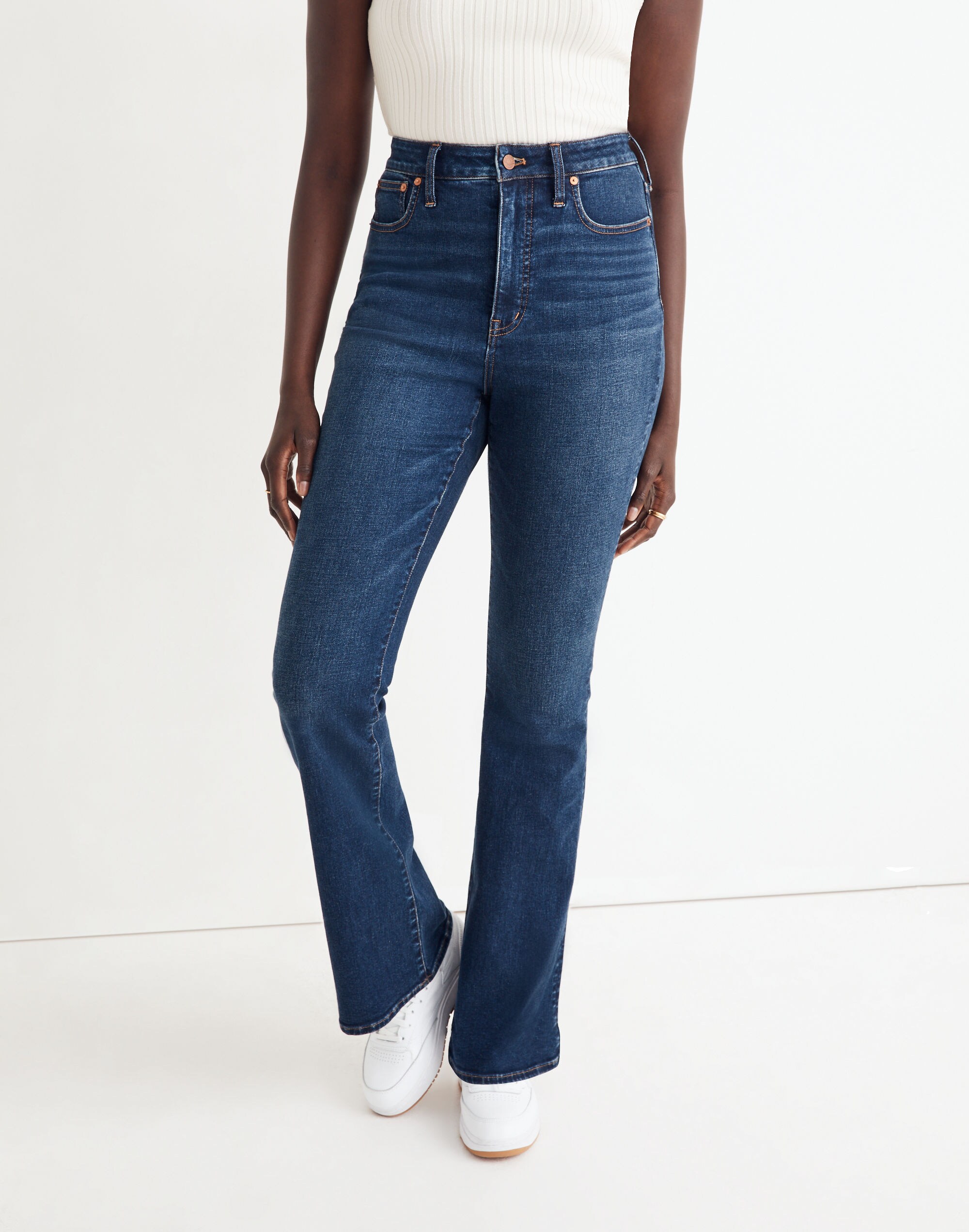 Curvy Skinny Flare Jeans in Colleton Wash