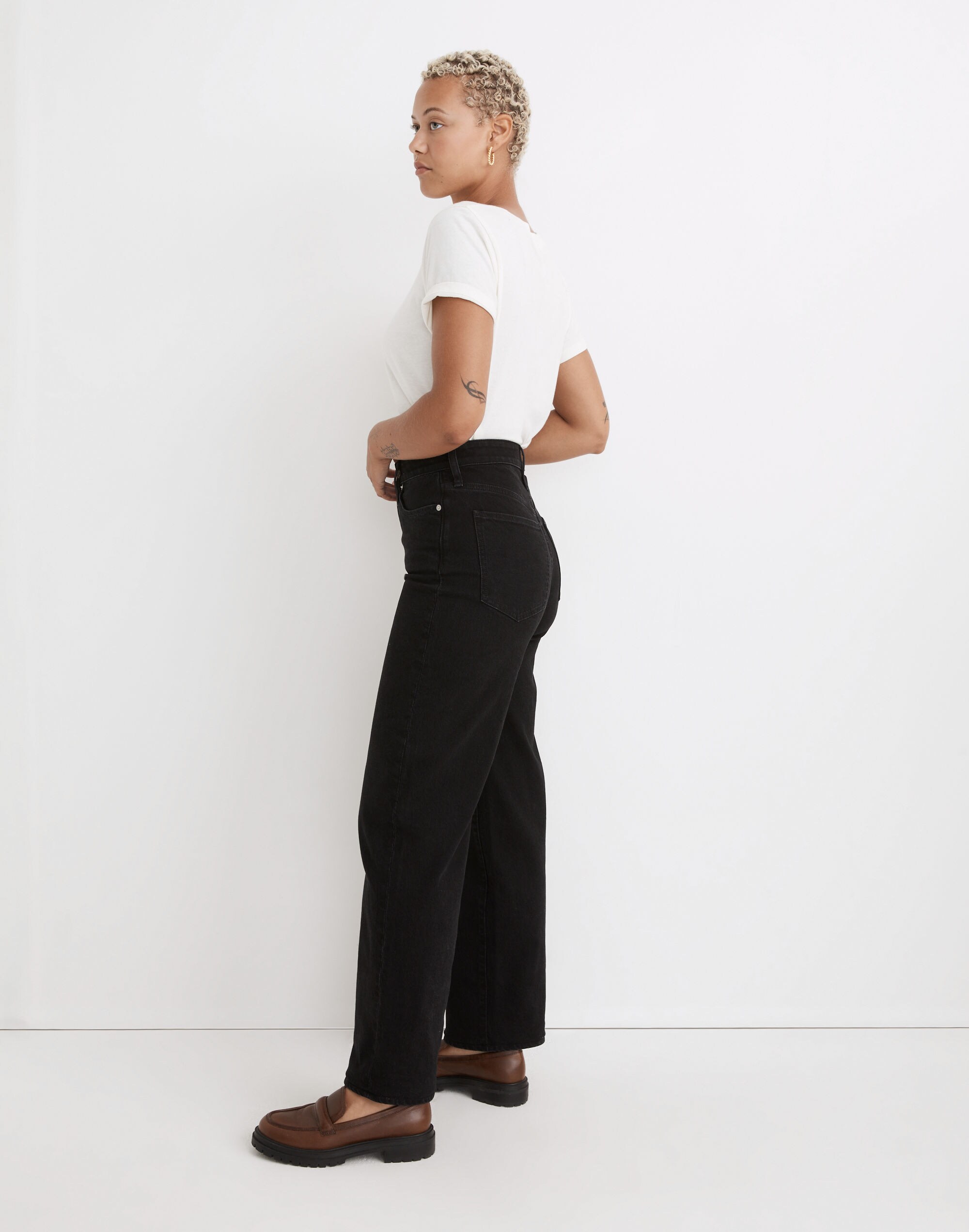 The Tall Curvy Perfect Vintage Wide-Leg Jean in Belmere Wash
