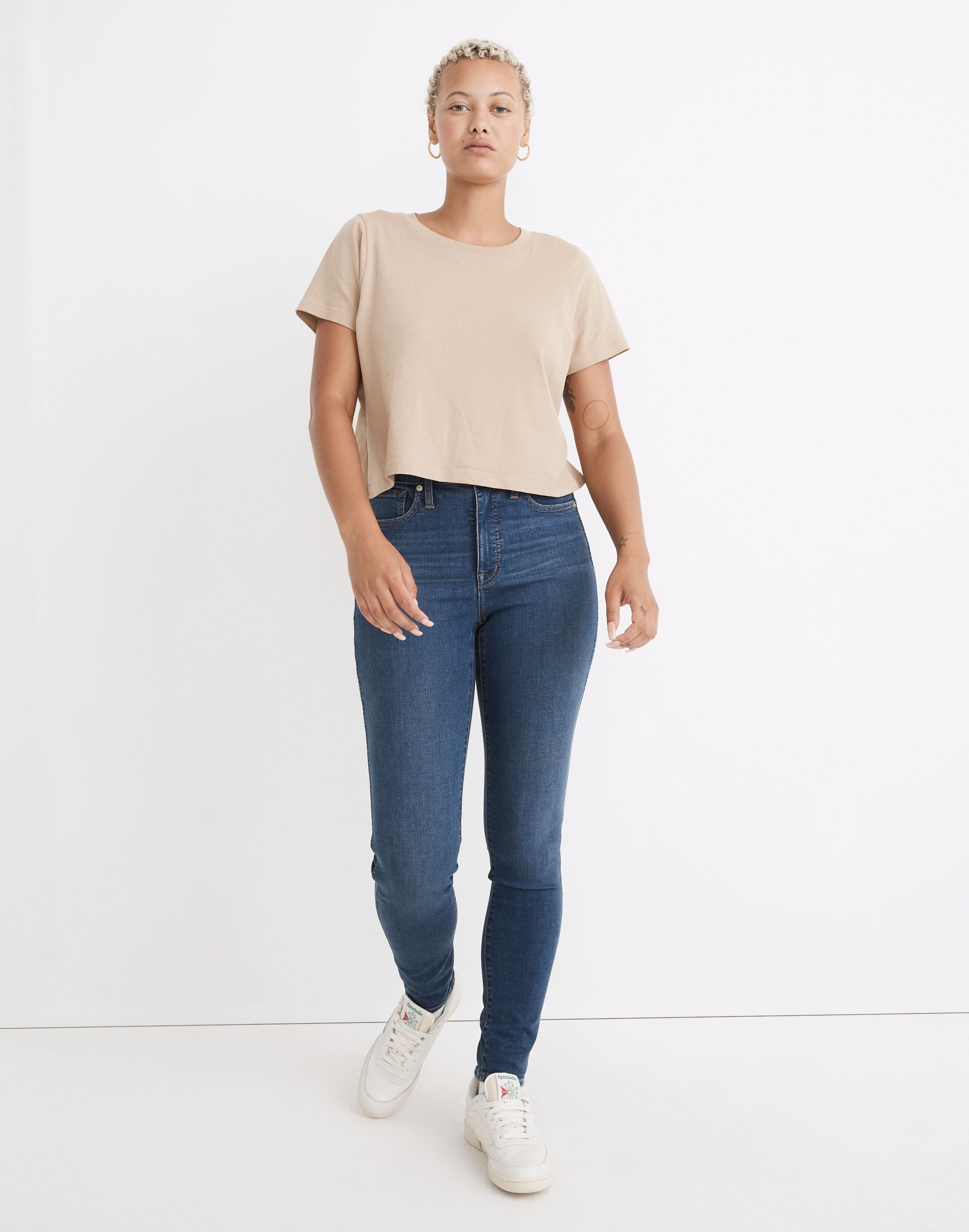 Curvy High-Rise Skinny Jeans in Coronet Wash
