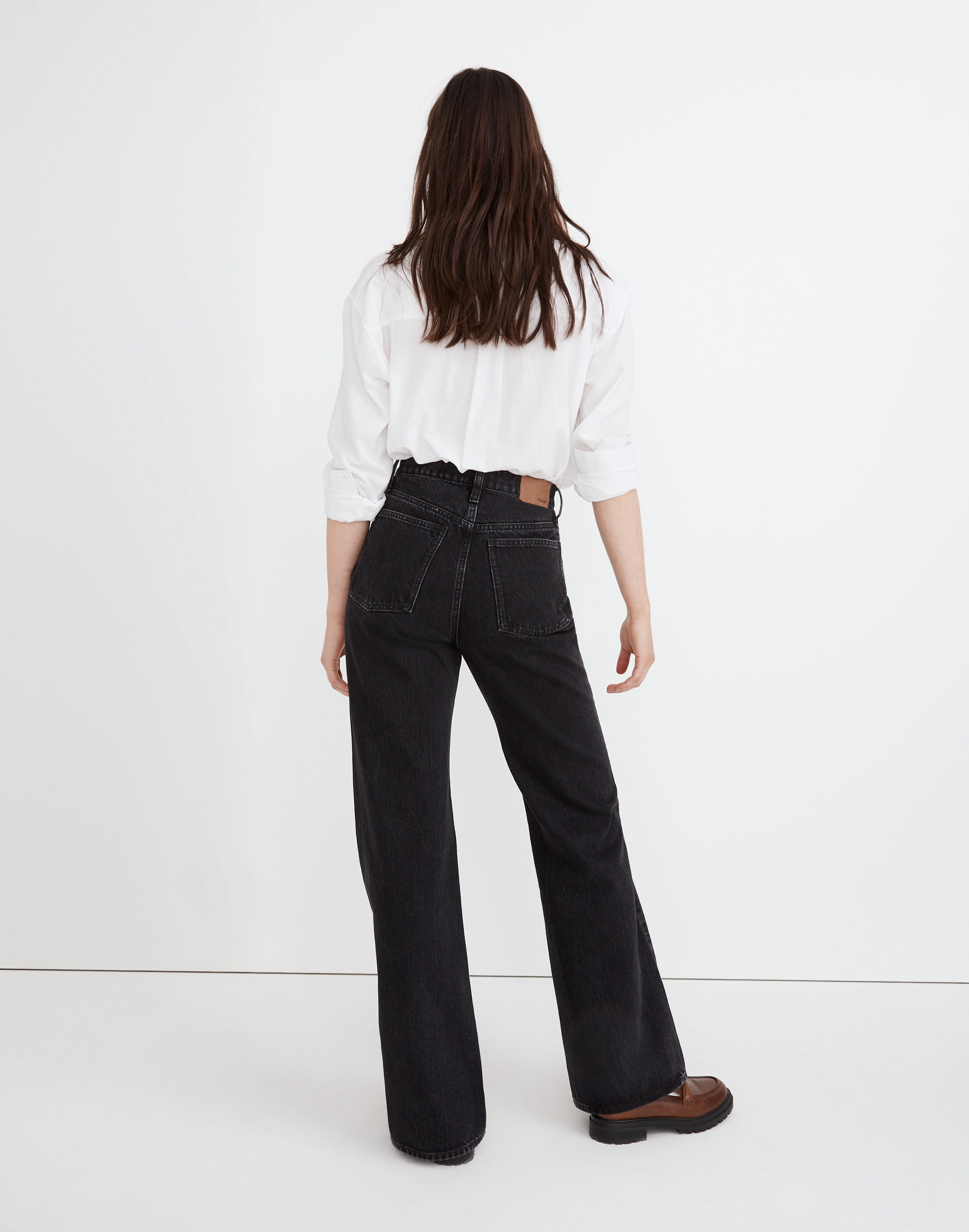 Baggy Flare Jeans in Lunar Wash