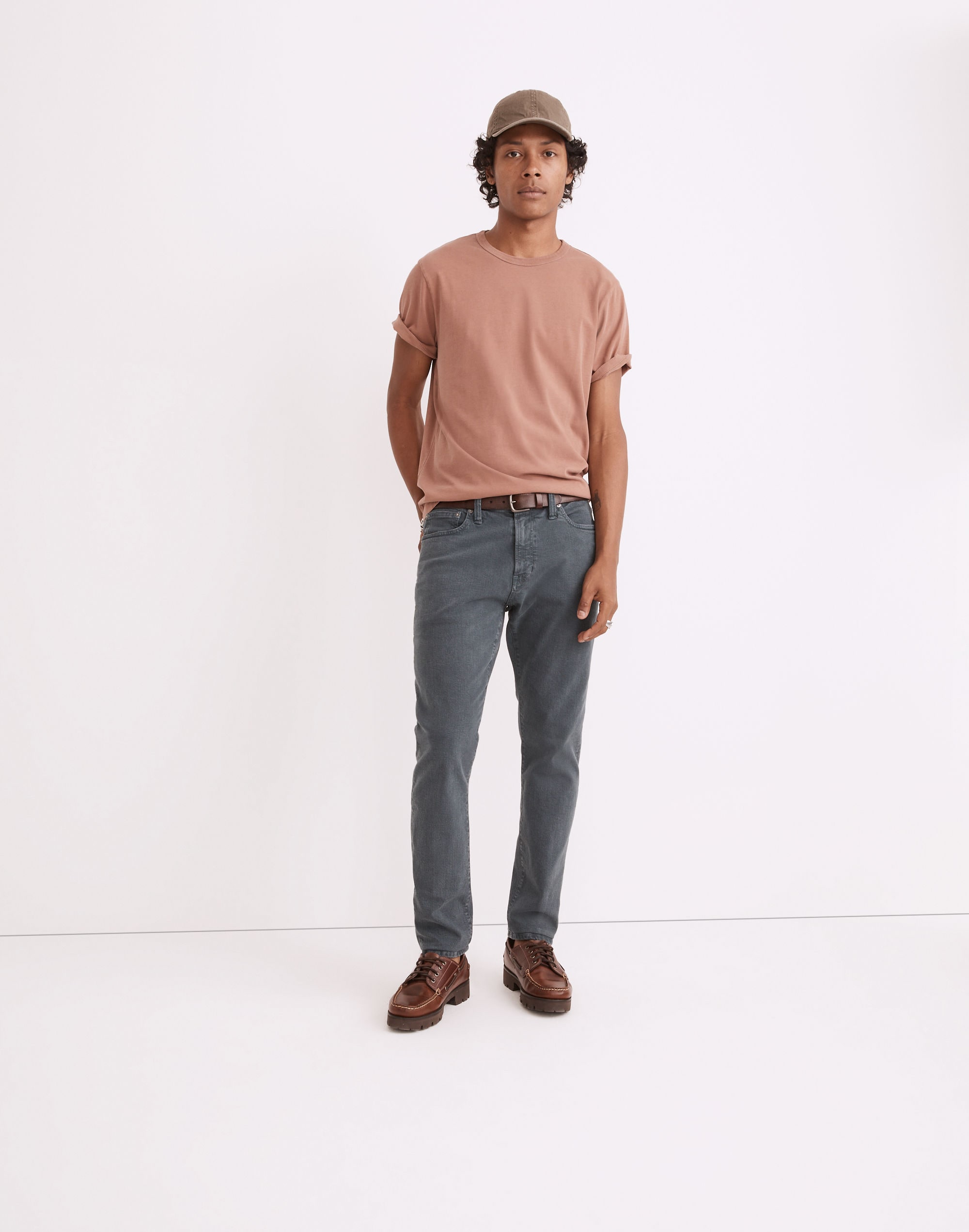 Garment-Dyed Slim Jeans