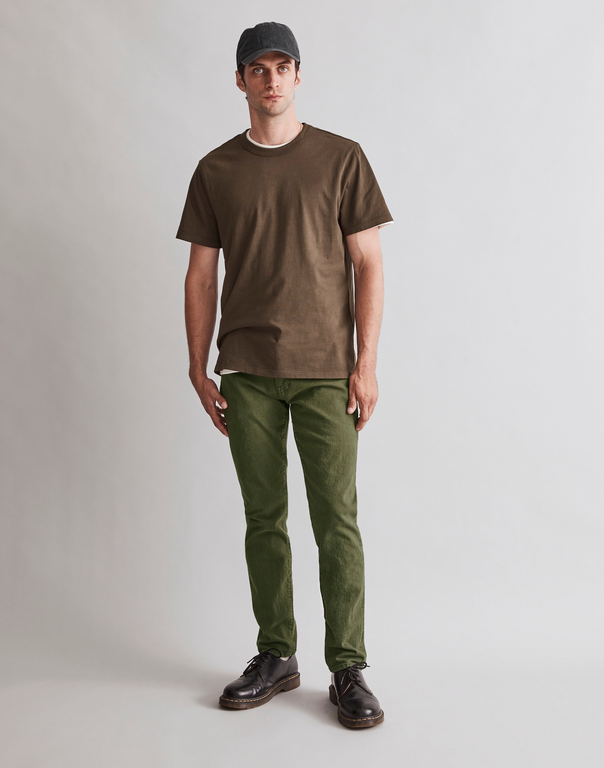 Garment-Dyed Slim Jeans