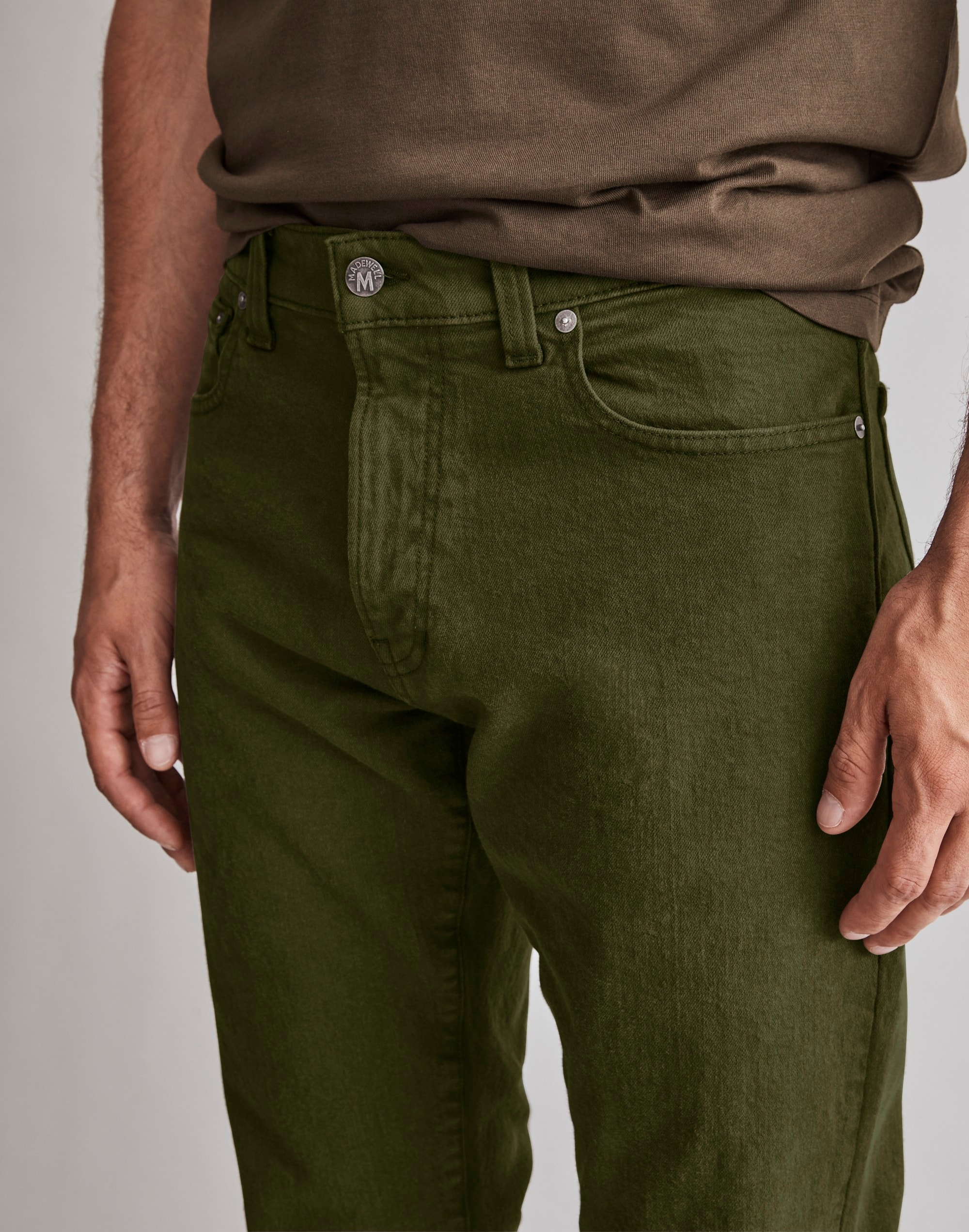 Garment-Dyed Slim Jeans