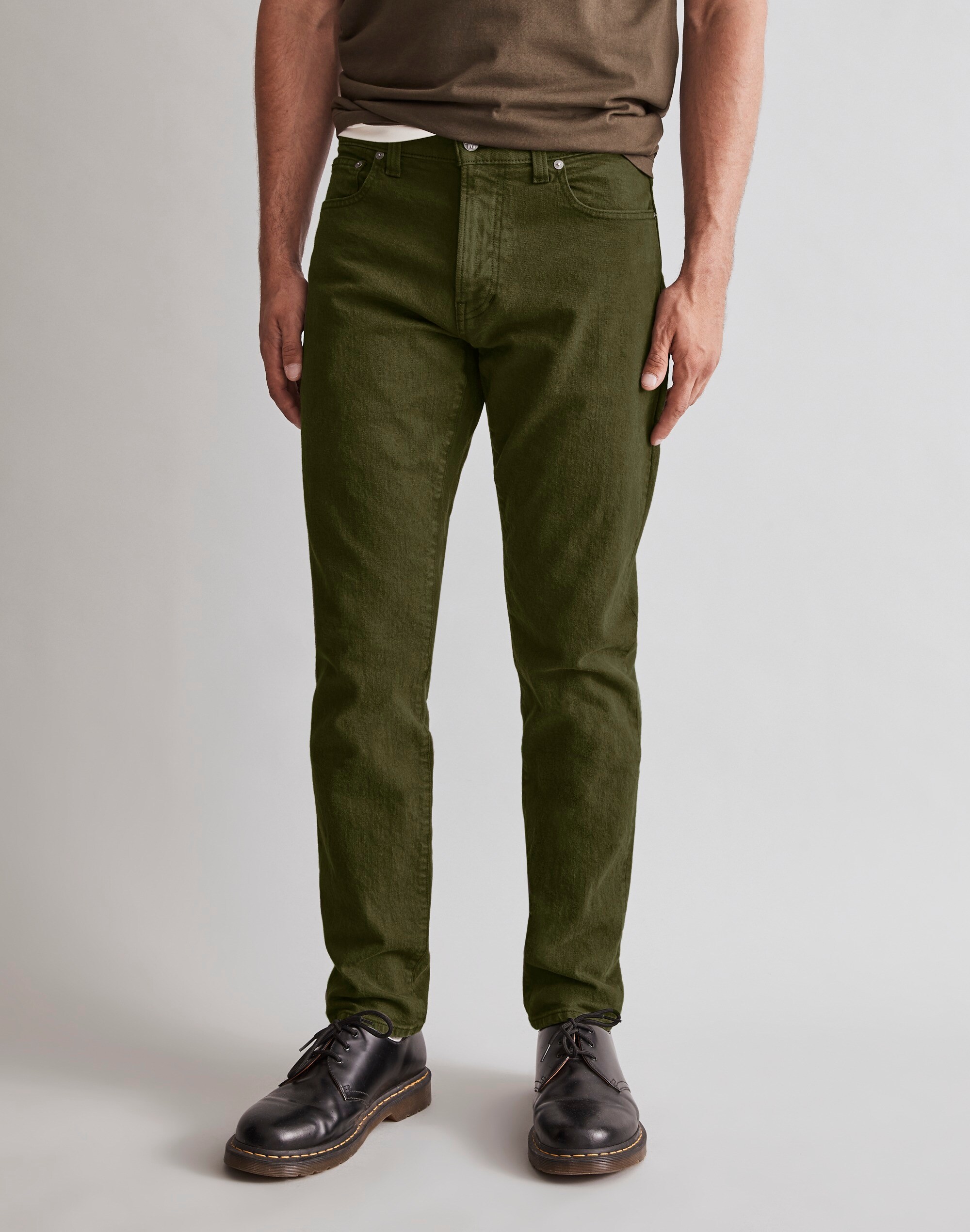 Garment-Dyed Slim Jeans