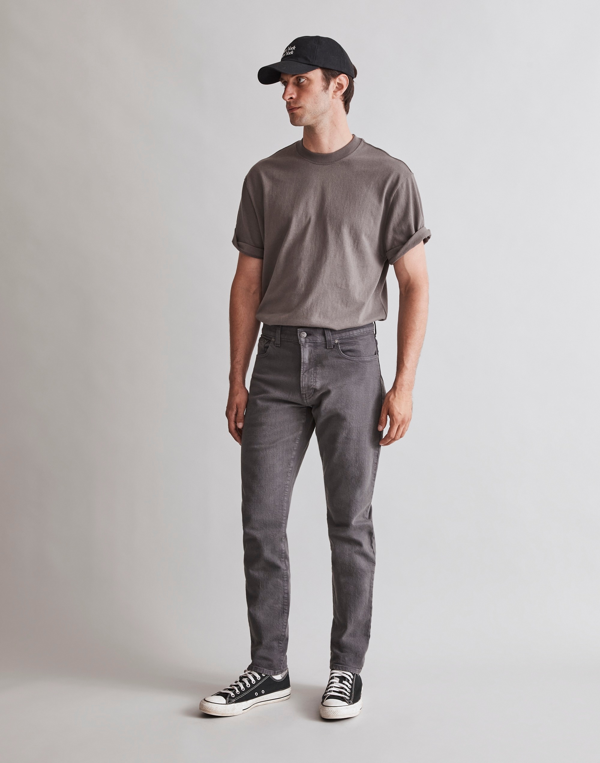 Garment-Dyed Slim Jeans