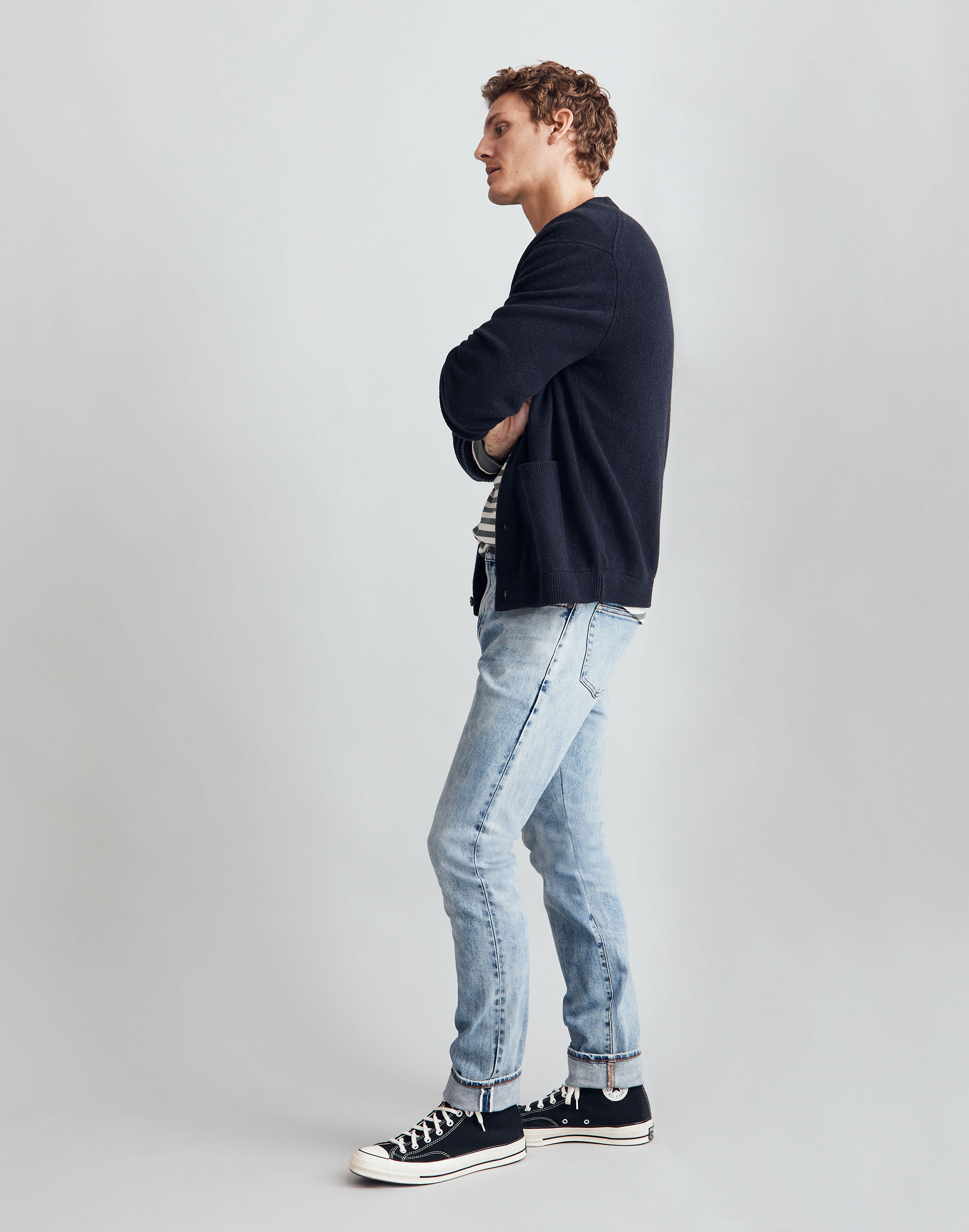 Athletic Slim Selvedge Jeans in Welton Wash