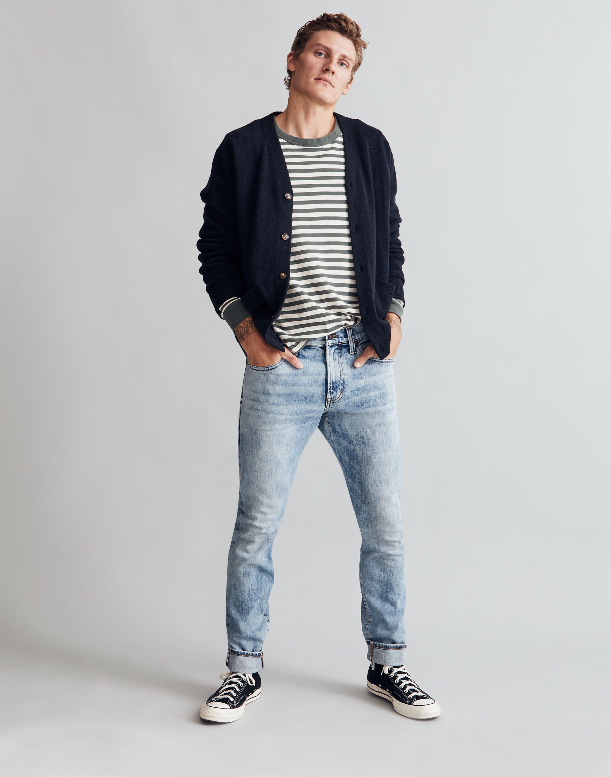 Athletic Slim Selvedge Jeans in Welton Wash