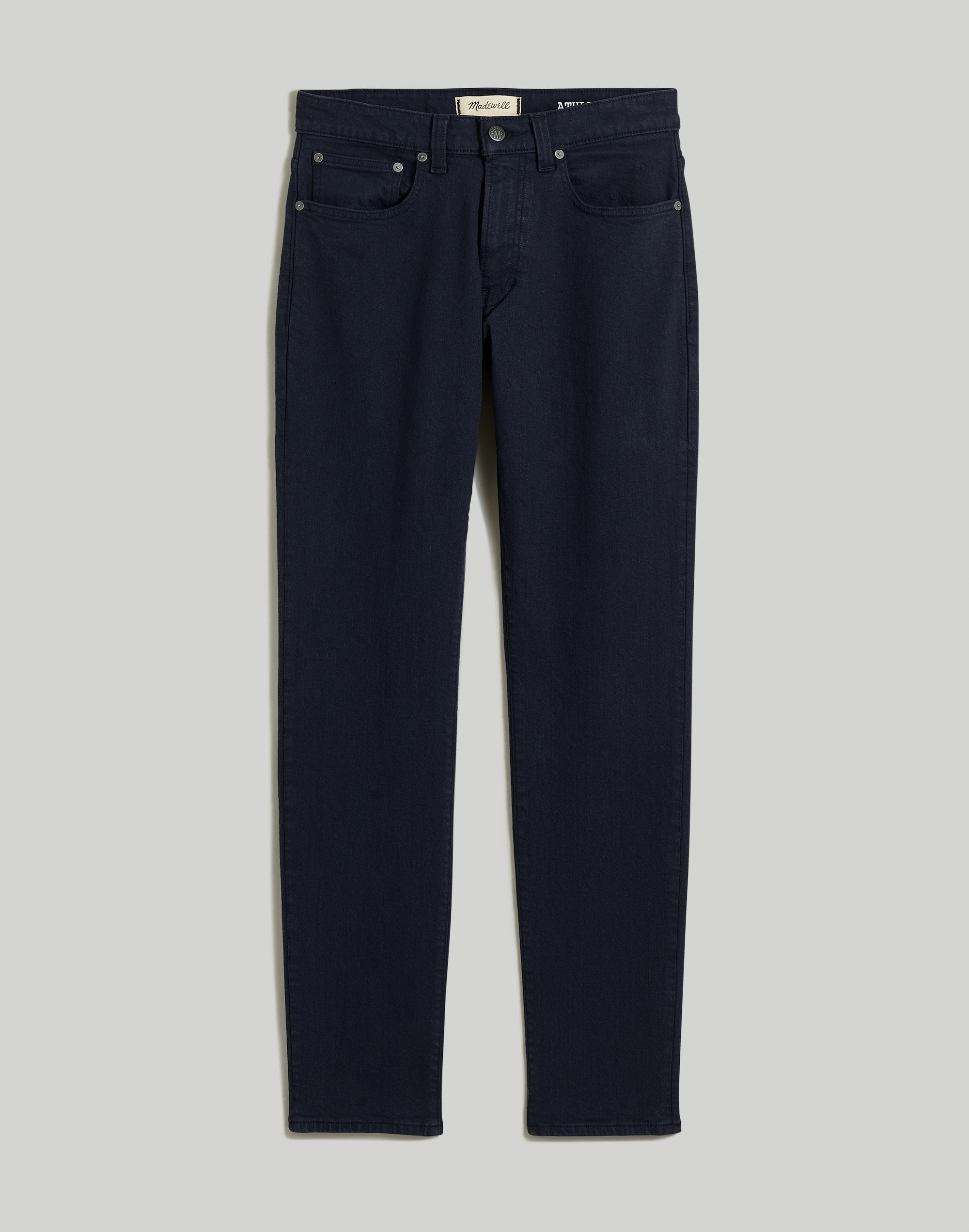 Garment-Dyed Athletic Slim Jeans