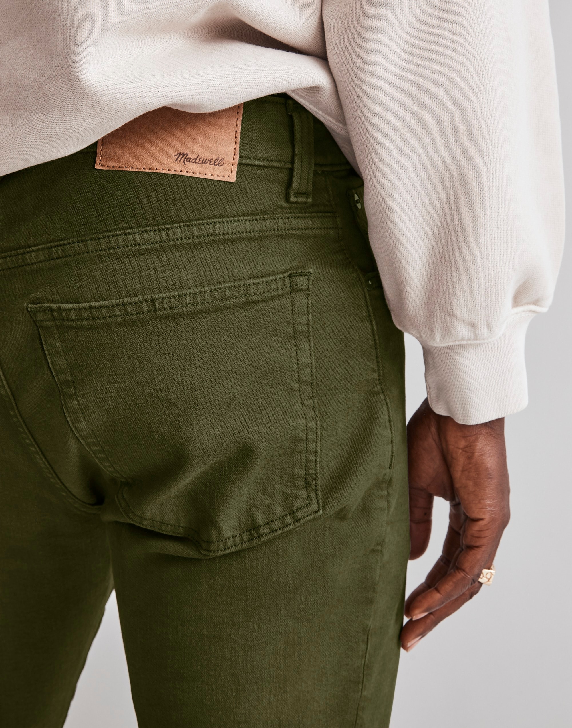 Garment-Dyed Athletic Slim Jeans