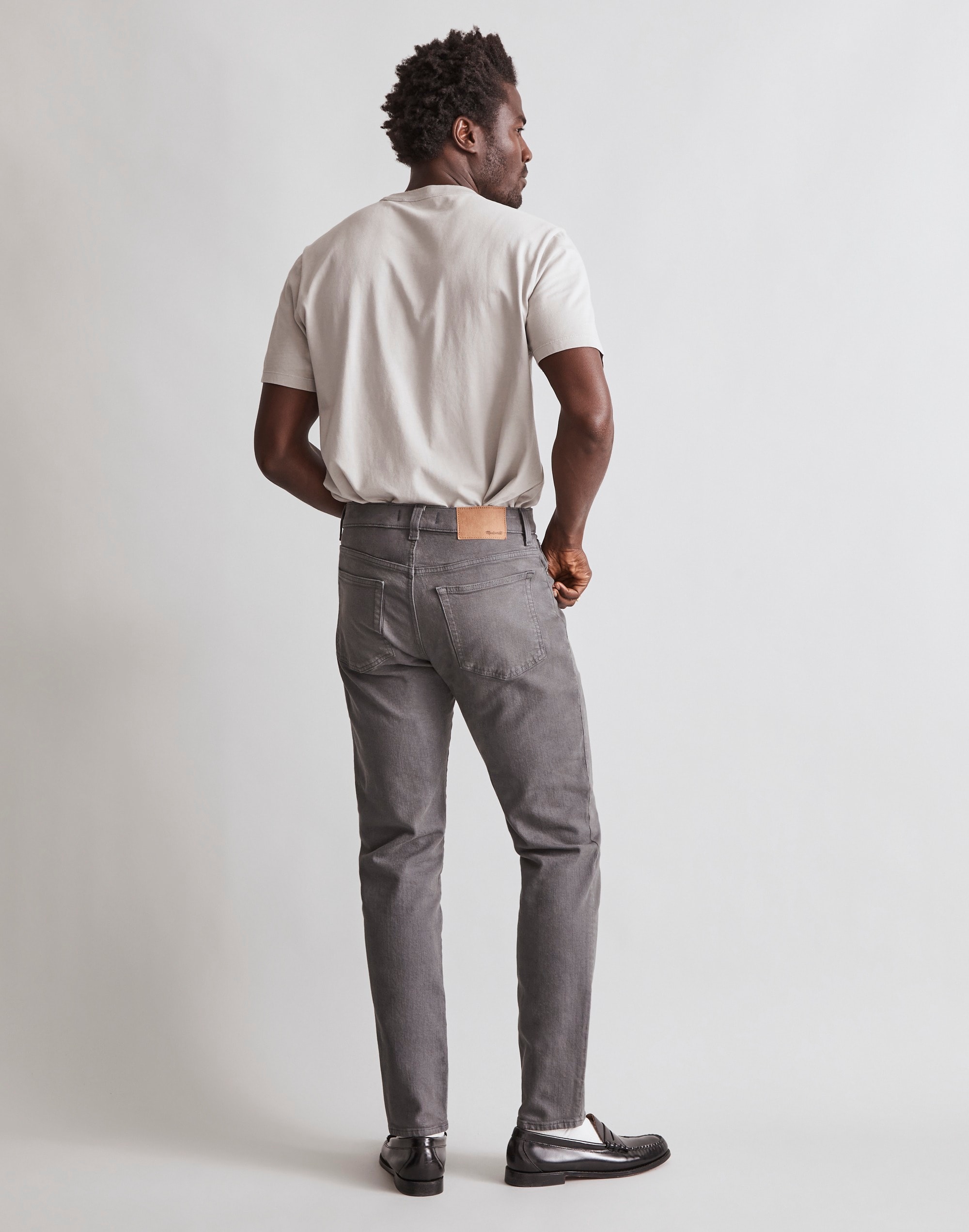 Garment-Dyed Athletic Slim Jeans