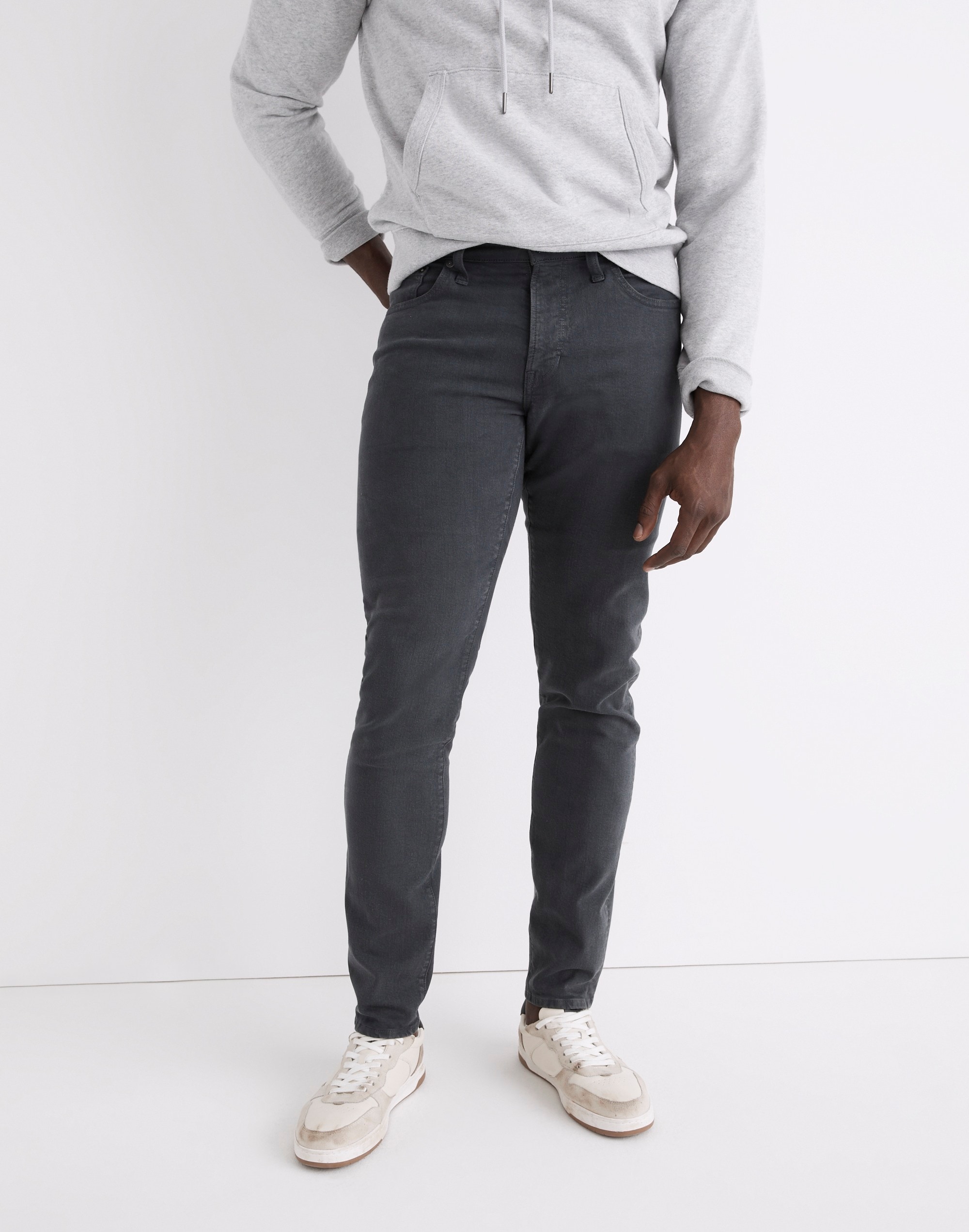Garment-Dyed Athletic Slim Jeans