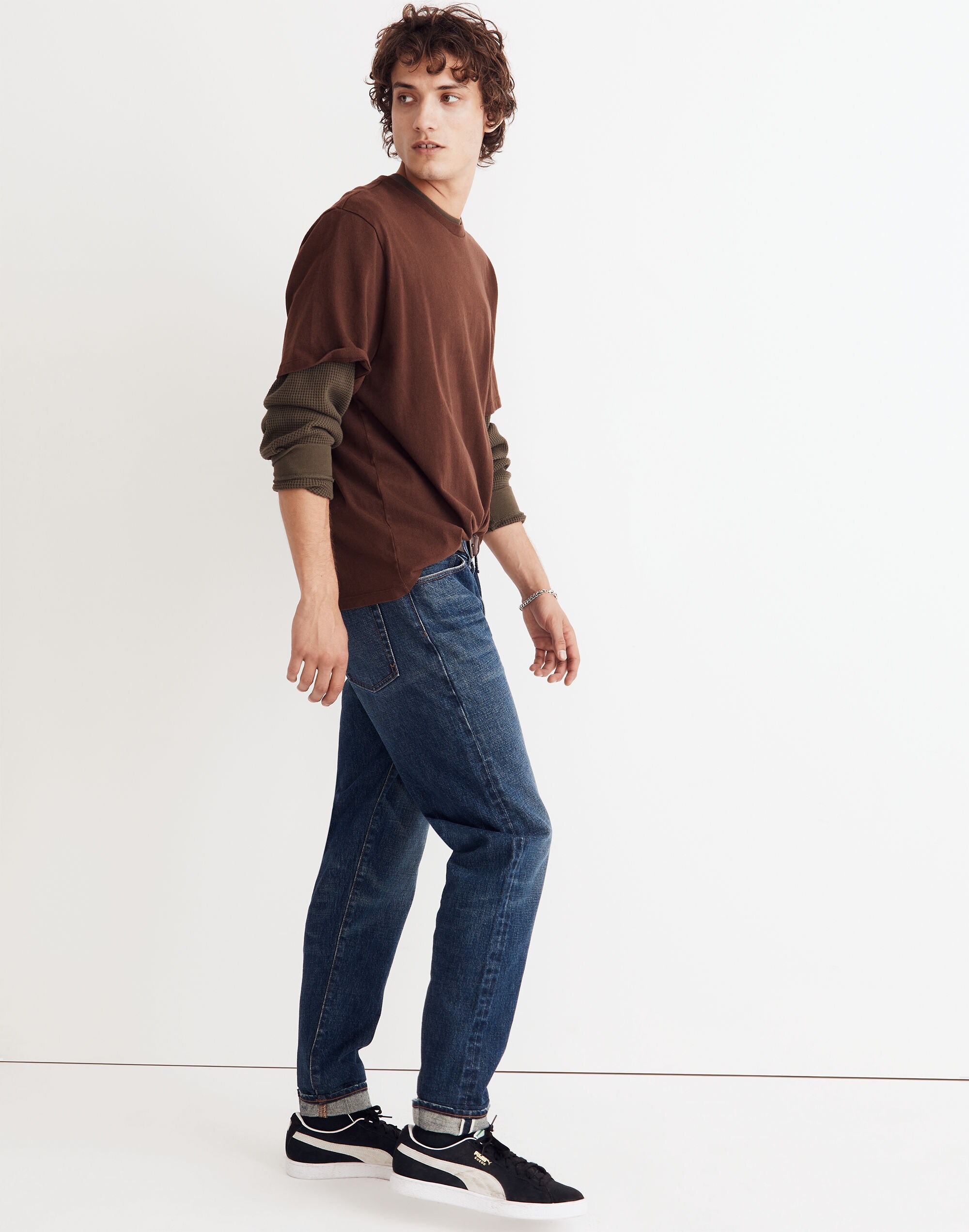 Relaxed Taper Selvedge Jeans in Milboro Wash