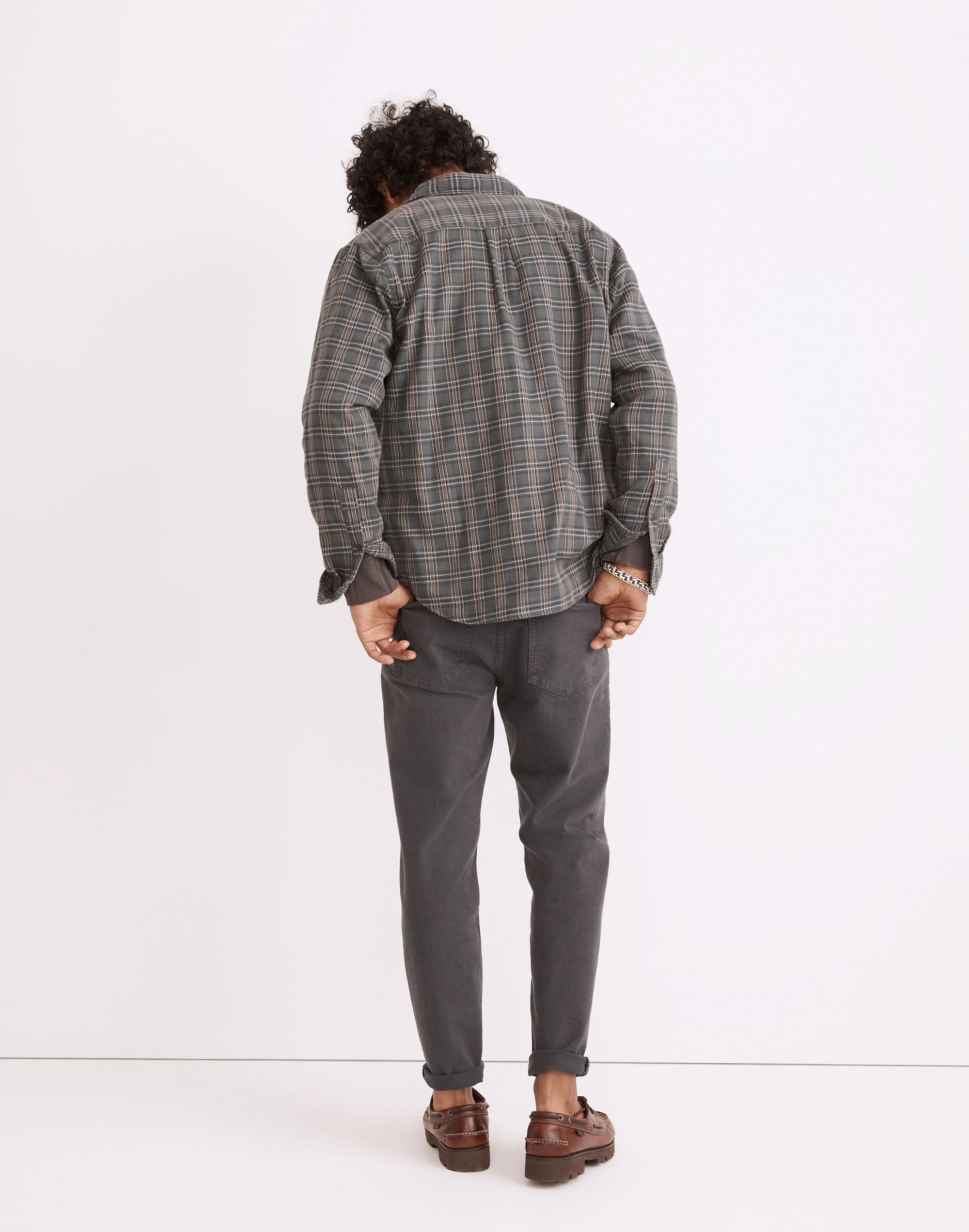 Garment-Dyed Relaxed Taper Jeans