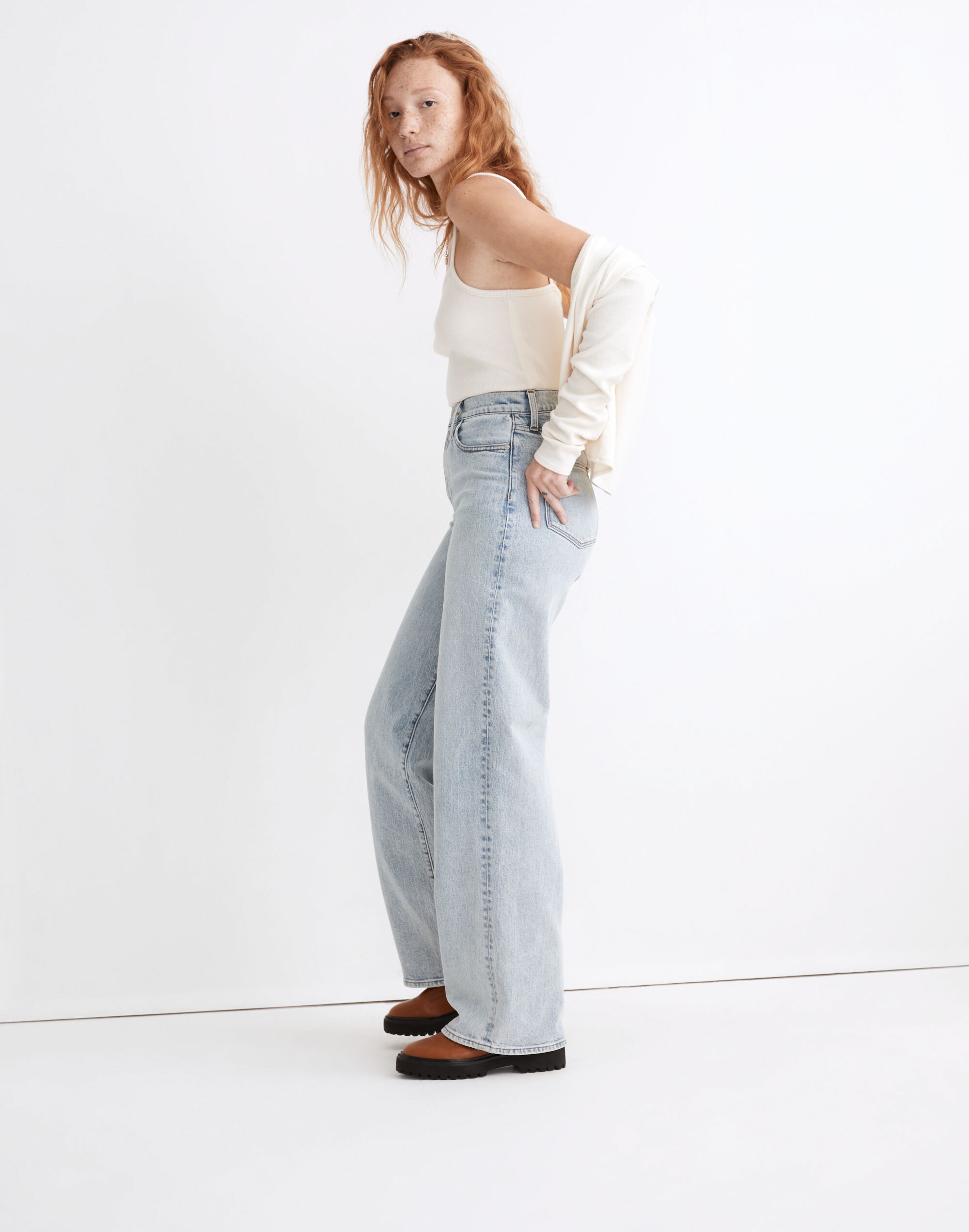 Superwide-Leg Jeans in Hollyhurst Wash