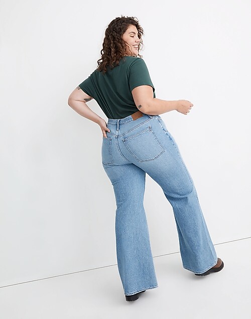 Baggy Flare Jeans in Cantwell Wash