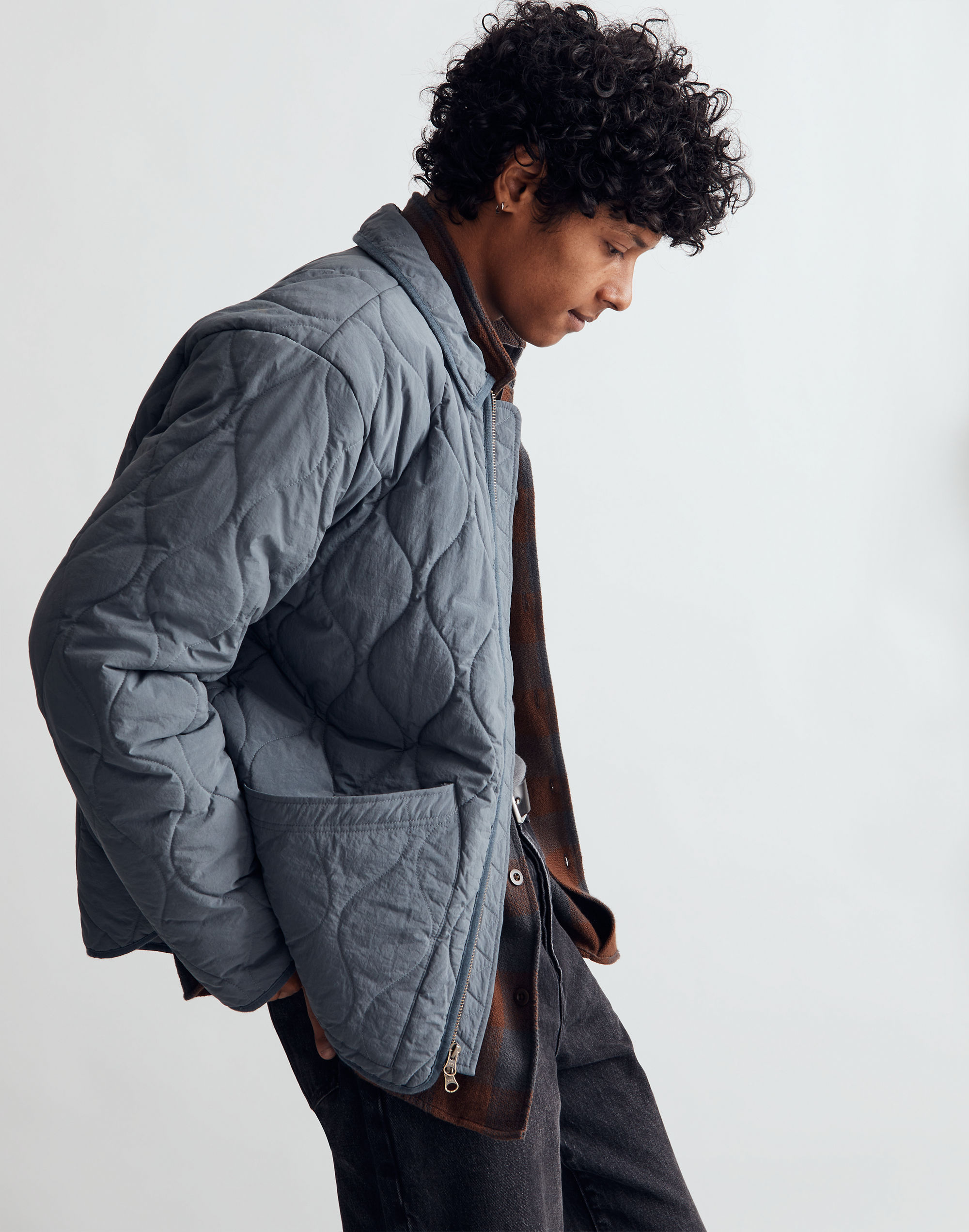 Quilted (Re)sourced Nylon Jacket