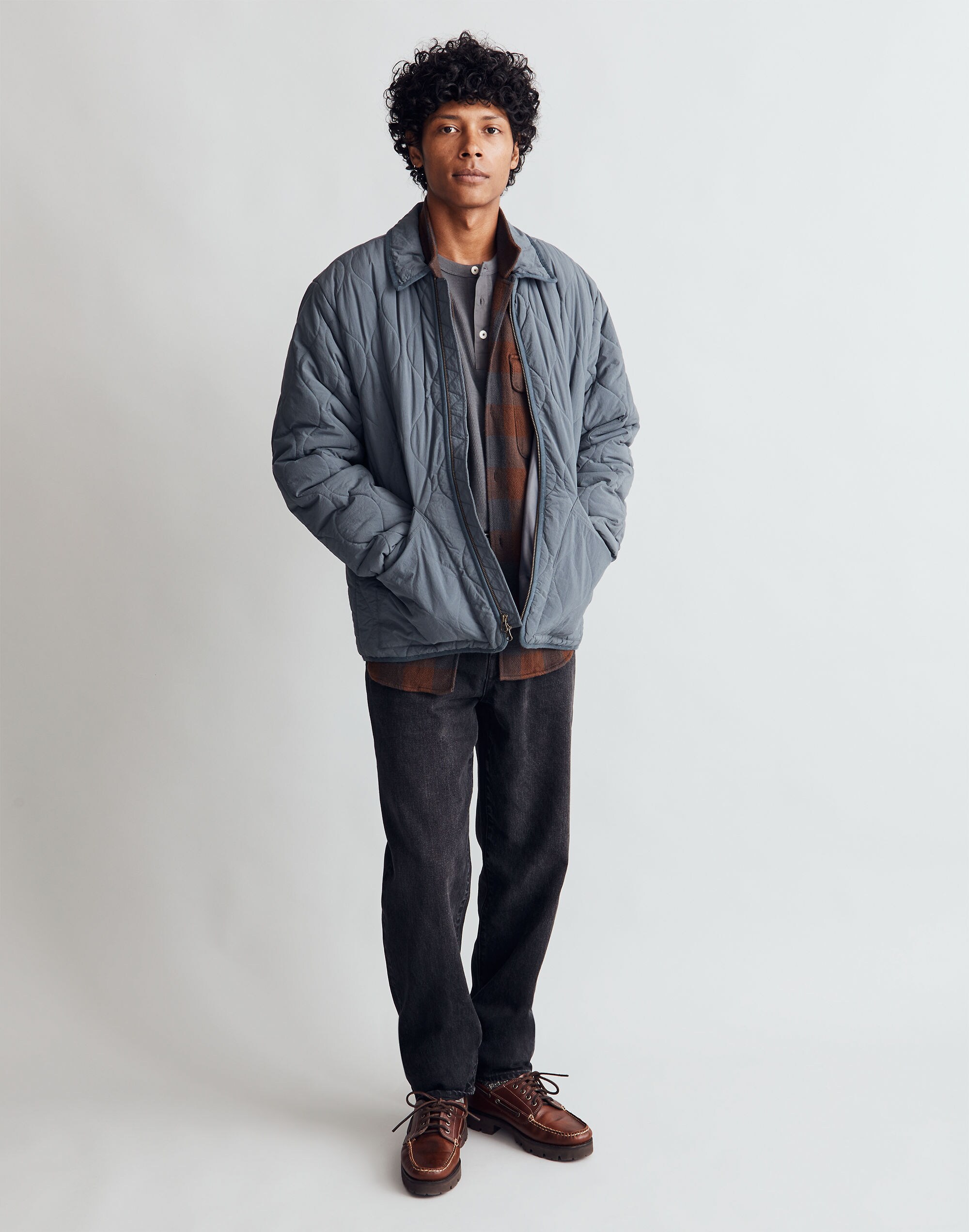 Quilted (Re)sourced Nylon Jacket