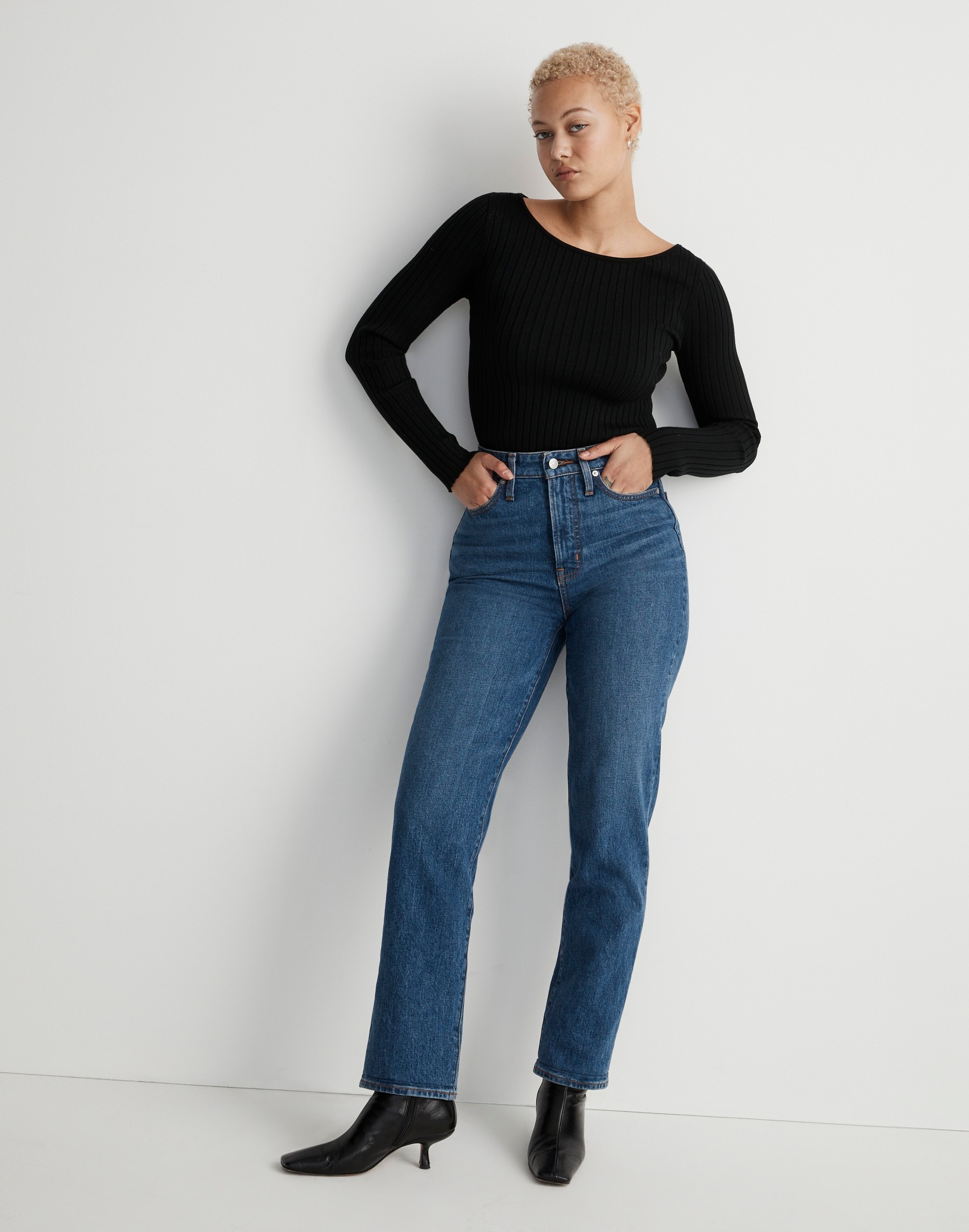 the curvy perfect vintage straight jean in mayfield wash