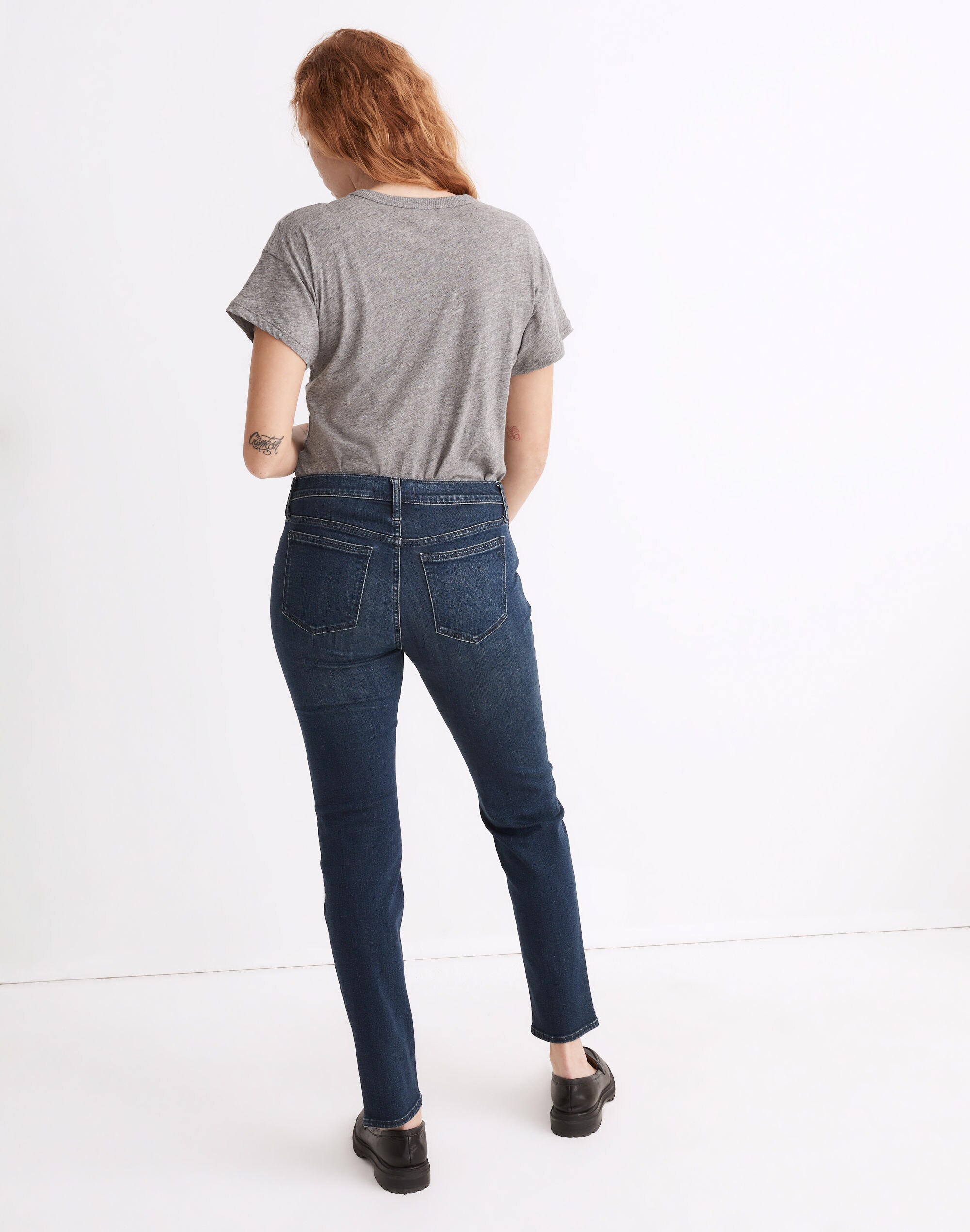 Maternity Side-Panel Stovepipe Jeans in Dahill Wash