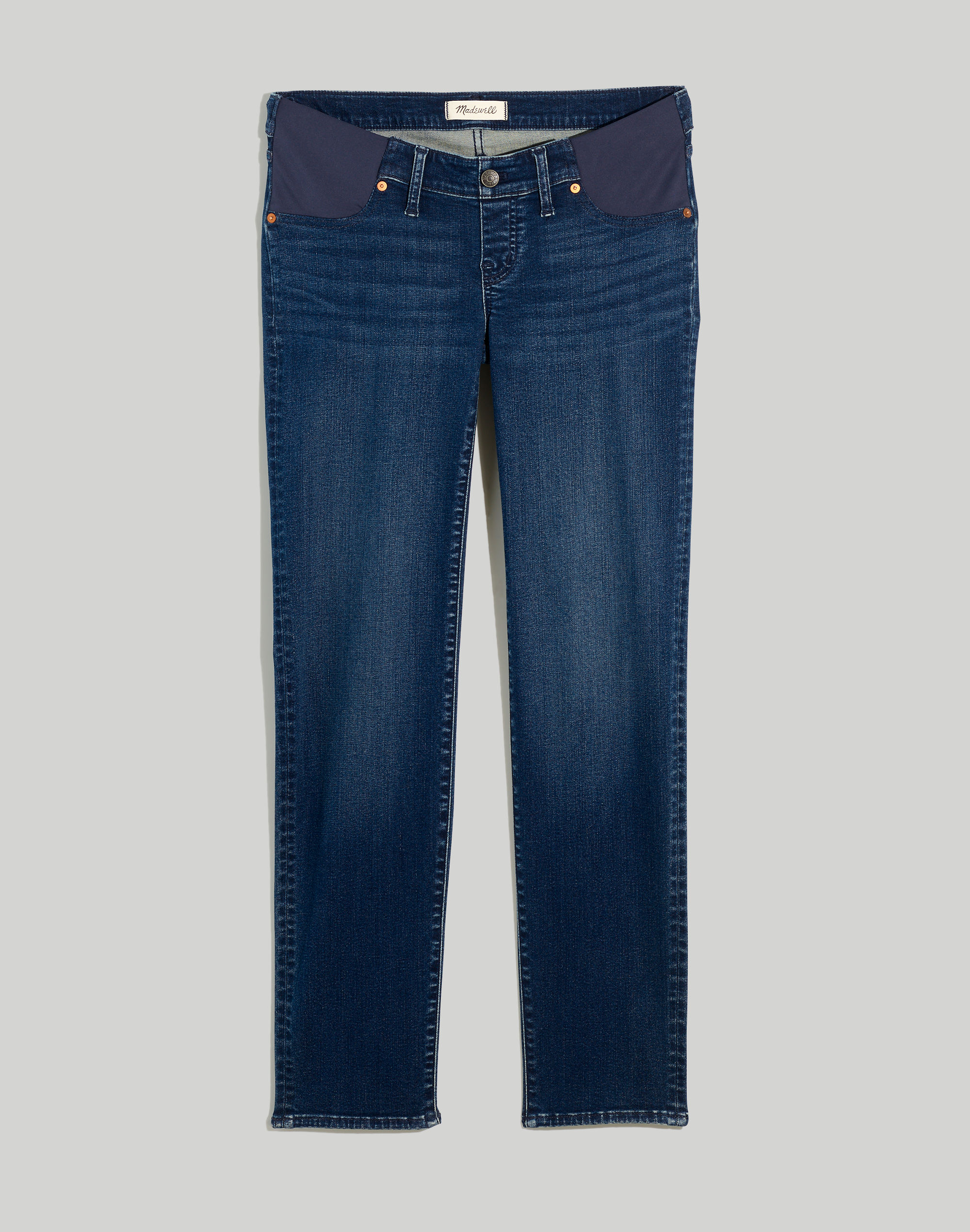 Maternity Side-Panel Stovepipe Jeans in Dahill Wash