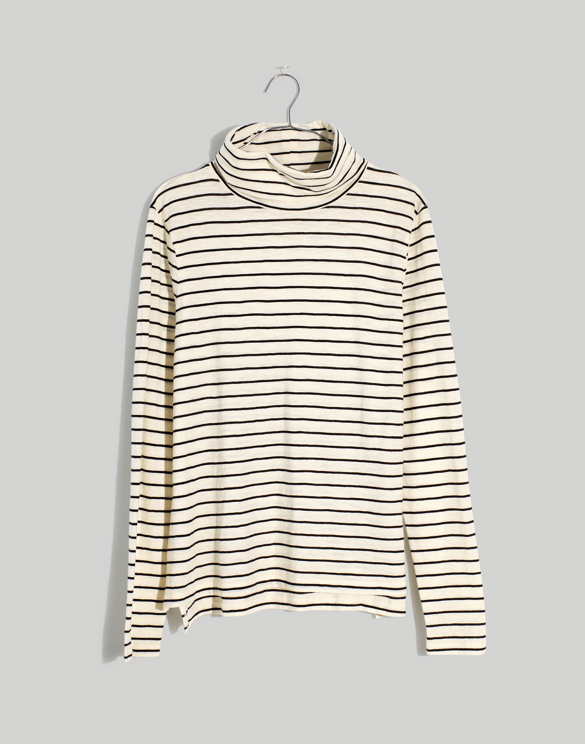 Whisper Cotton Turtleneck in Ronnie Stripe