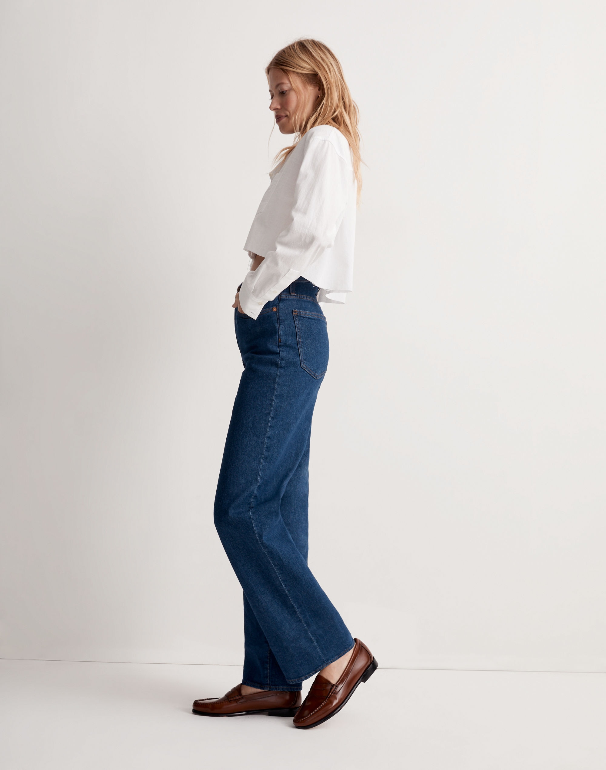 The Petite Perfect Vintage Wide-Leg Jean in Fairdale Wash