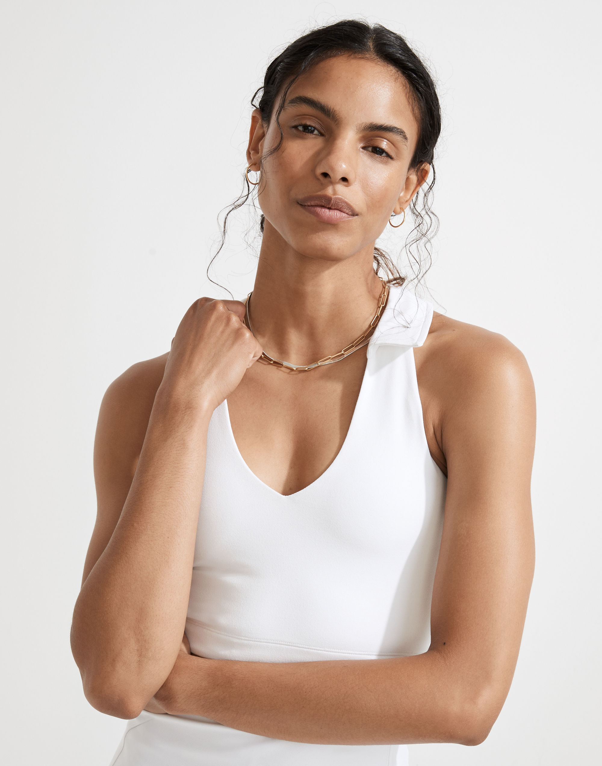 Outdoor Voices Warmup Collared Crop Top