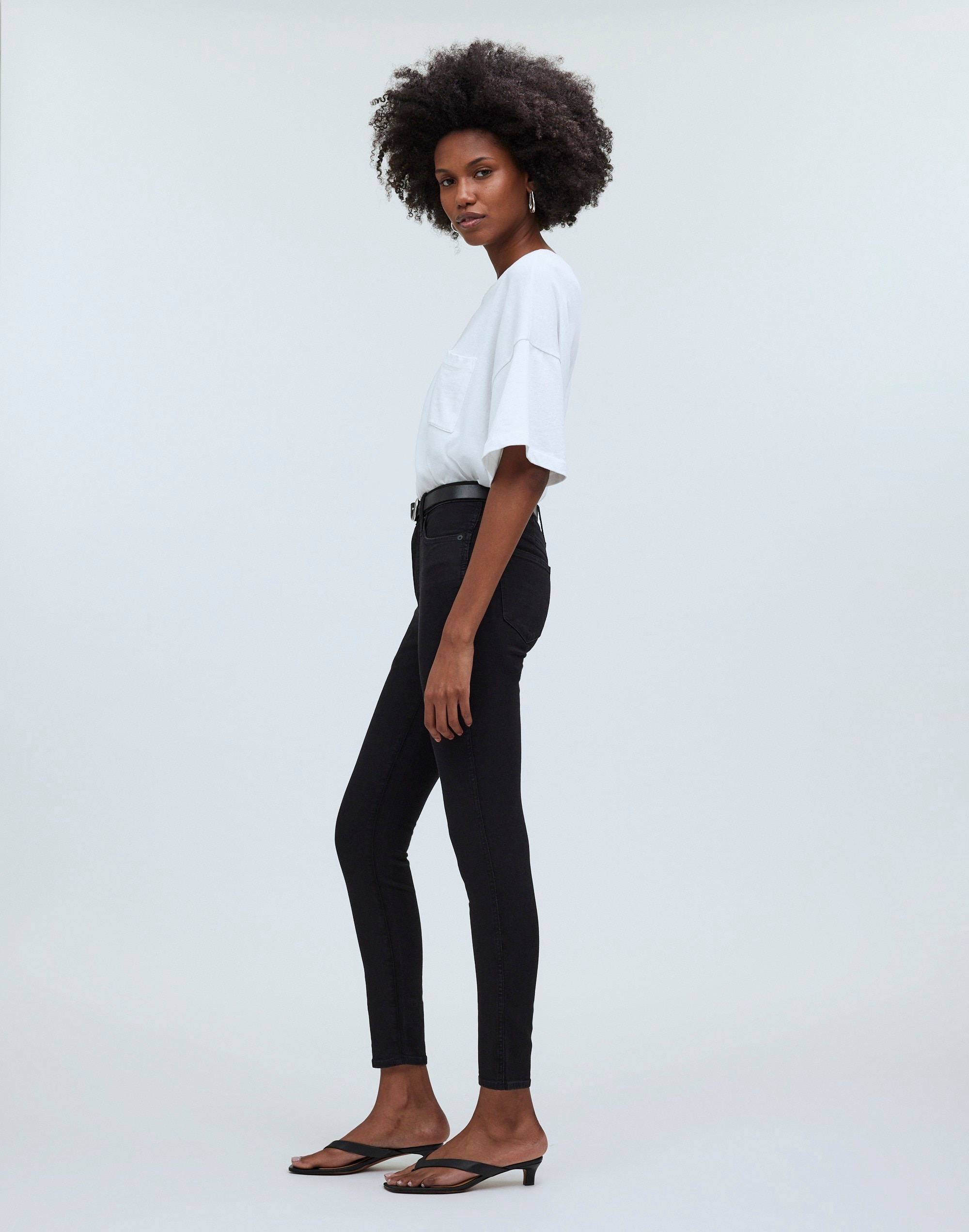 10" High-Rise Skinny Jeans Black Frost