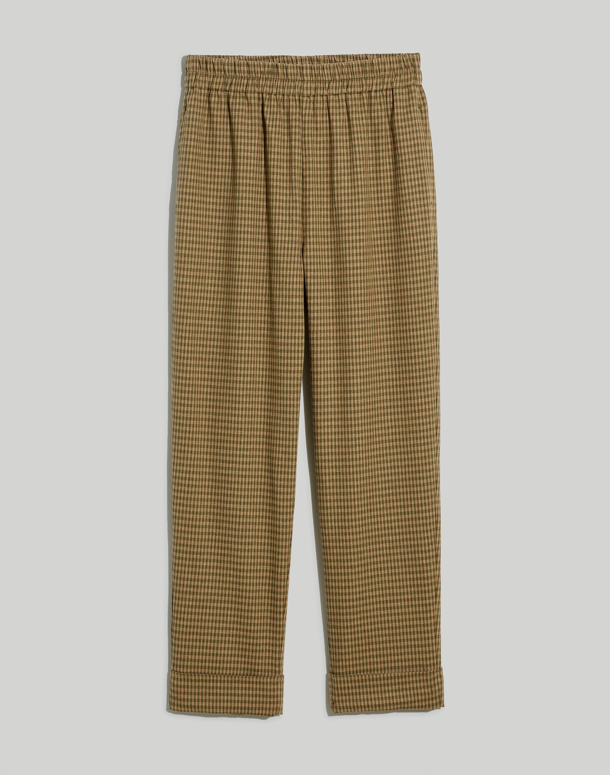Huston Pull-On Tapered Pants in Plaid