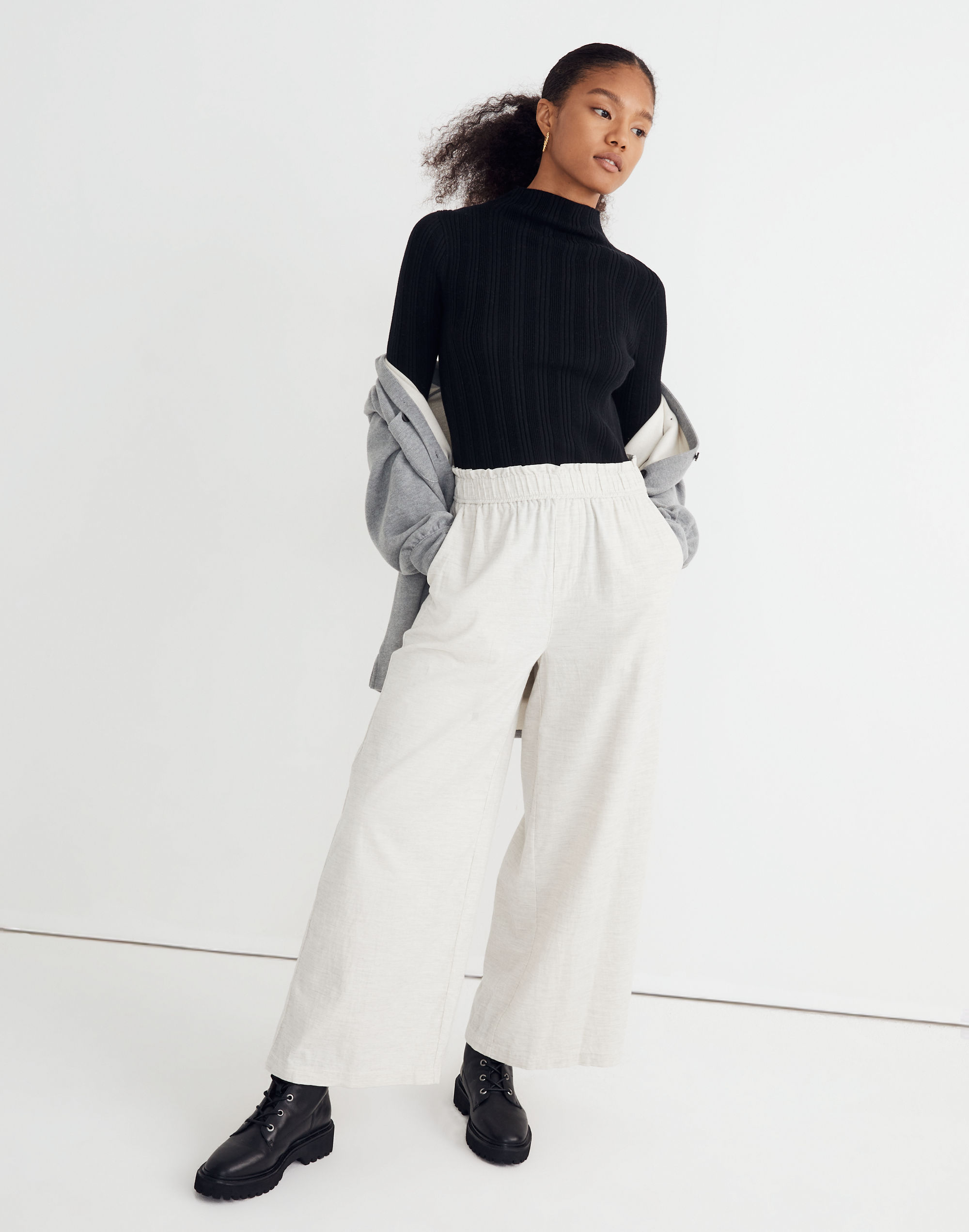 Corduroy Pull-On Wide-Leg Pants | Madewell