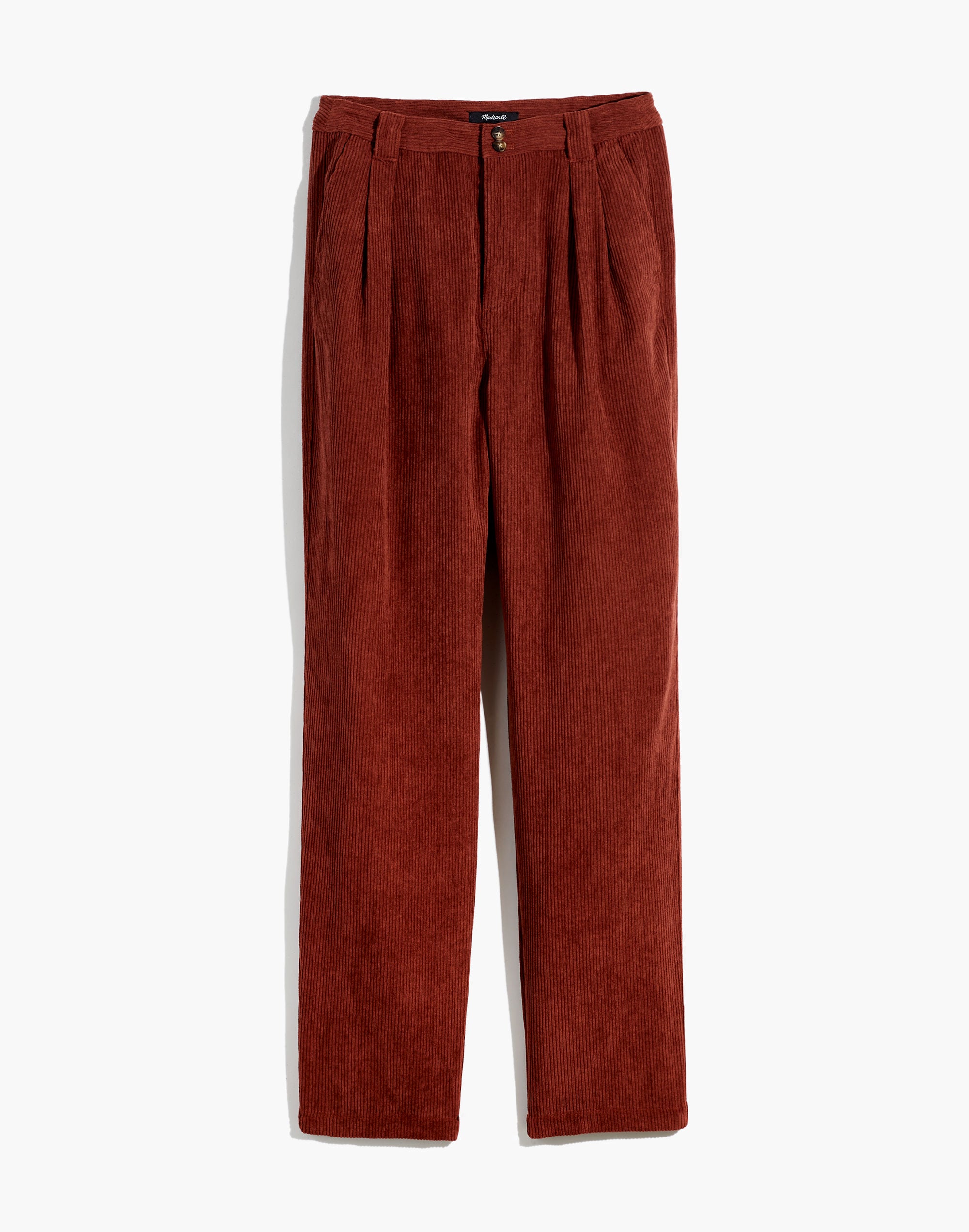 Corduroy High-Rise Tapered Pants