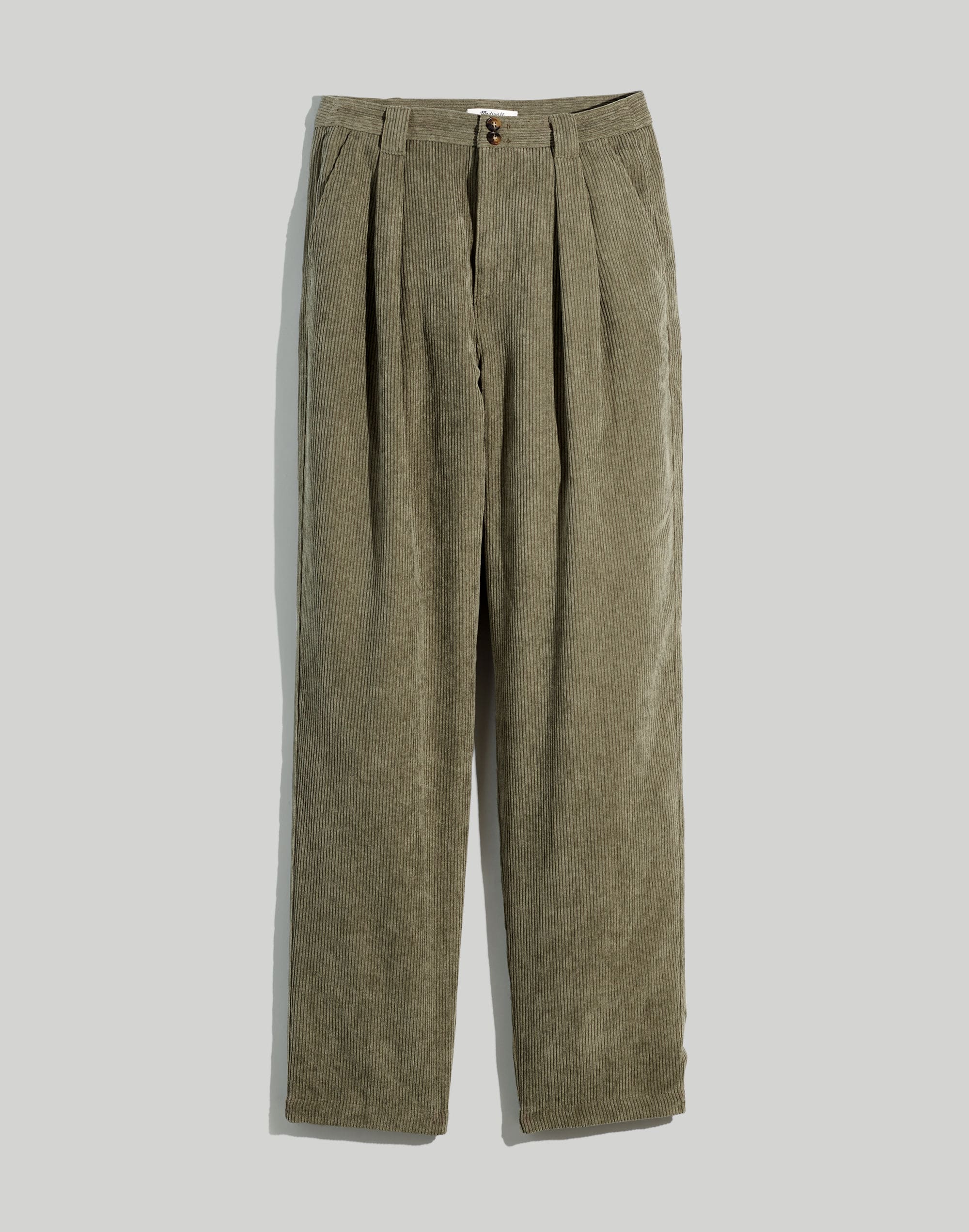 Corduroy High-Rise Tapered Pants