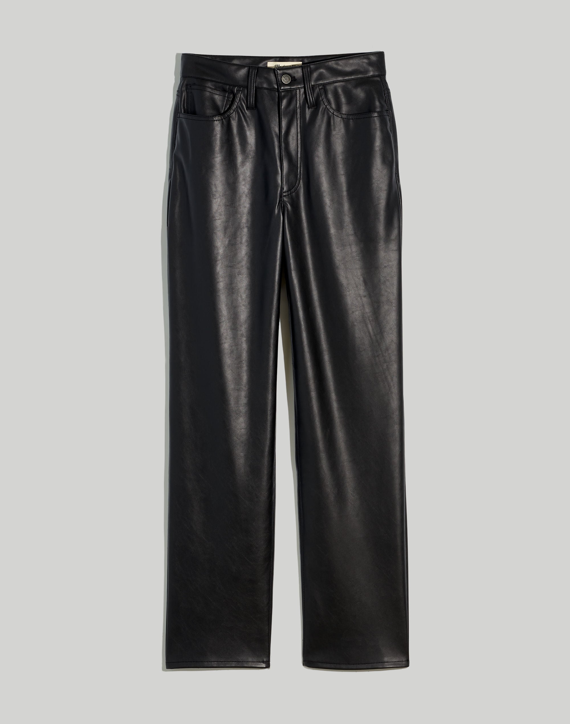 The Perfect Vintage Straight Jean: Faux Leather Edition